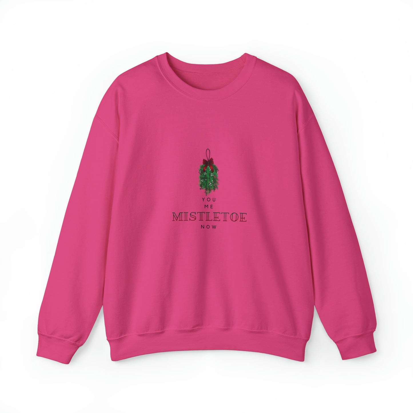 You. Me. Mistletoe. Now Unisex Heavy Blend™ Crewneck Christmas Sweatshirt