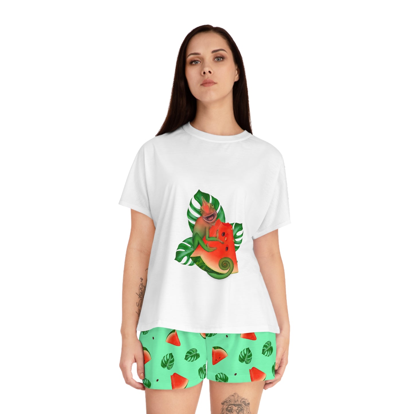 Chameleon Melon Women's Short Pajama Set