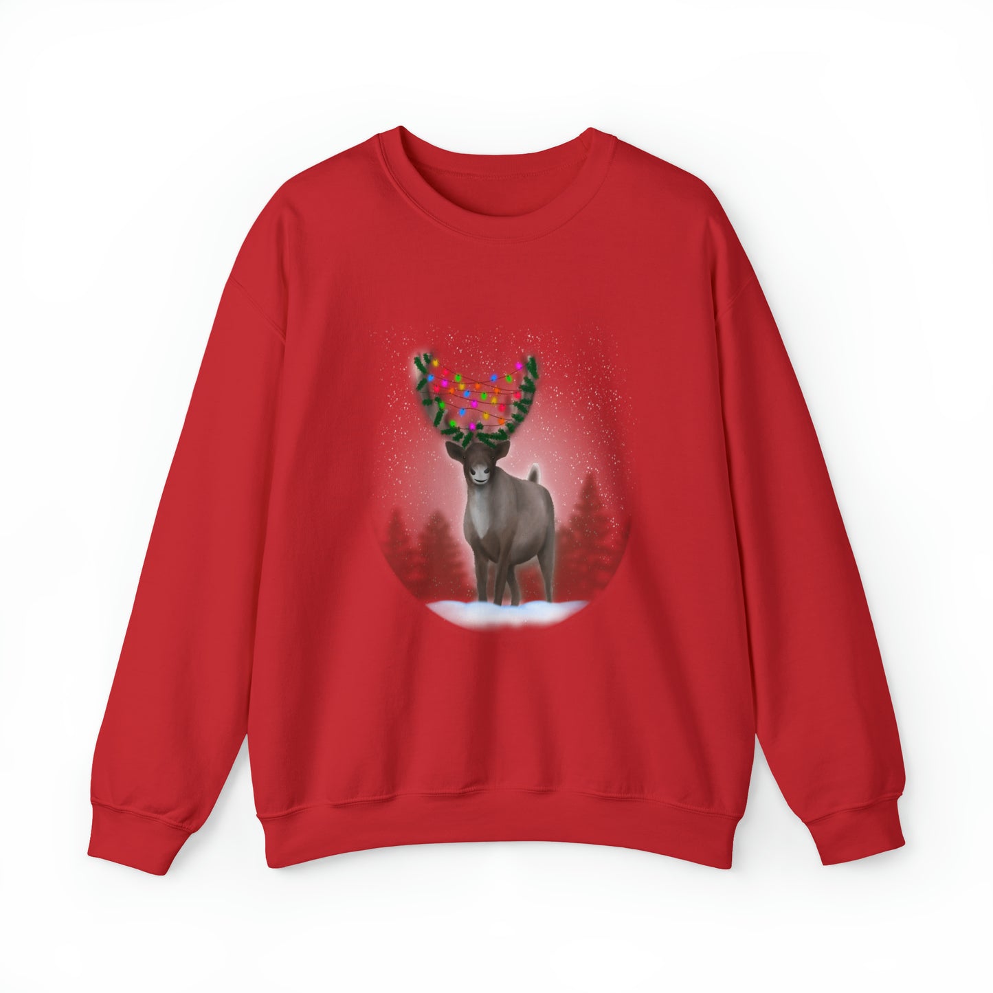 Holiday reindeer Unisex Heavy Blend™ Crewneck Sweatshirt