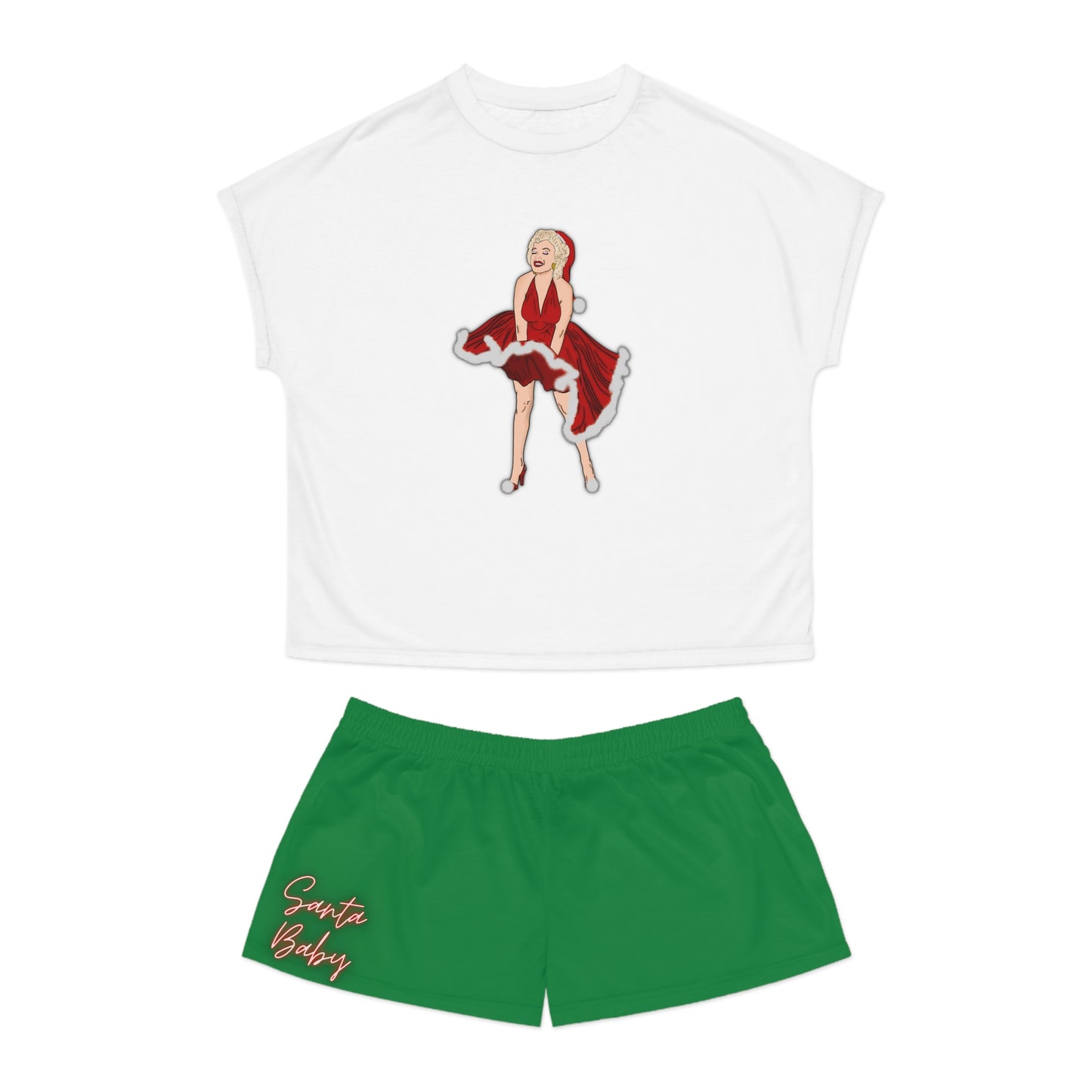 Monroe Christmas Women's Short Pajama Set (AOP)
