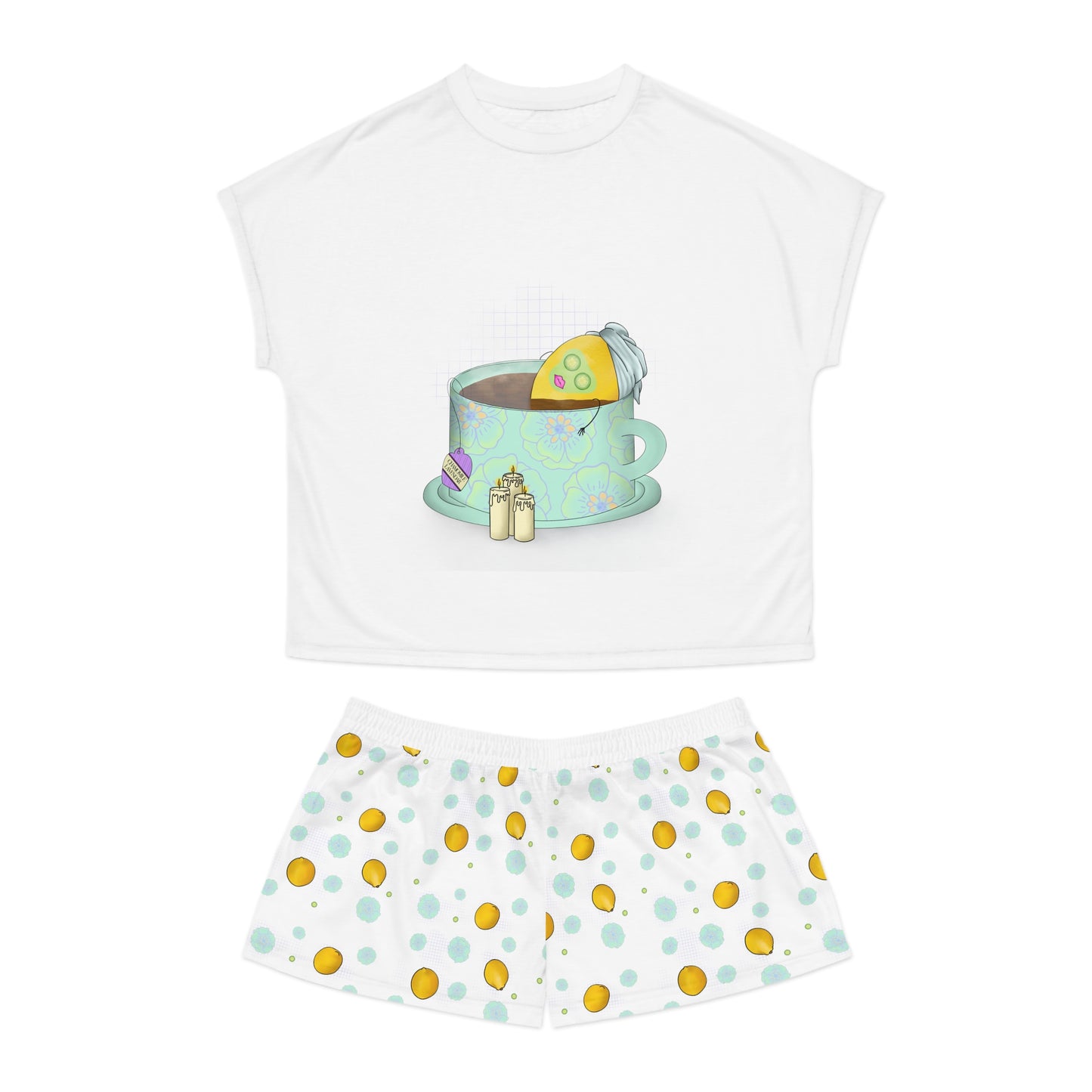 Lemon in Tea Spa Short Pajama Set