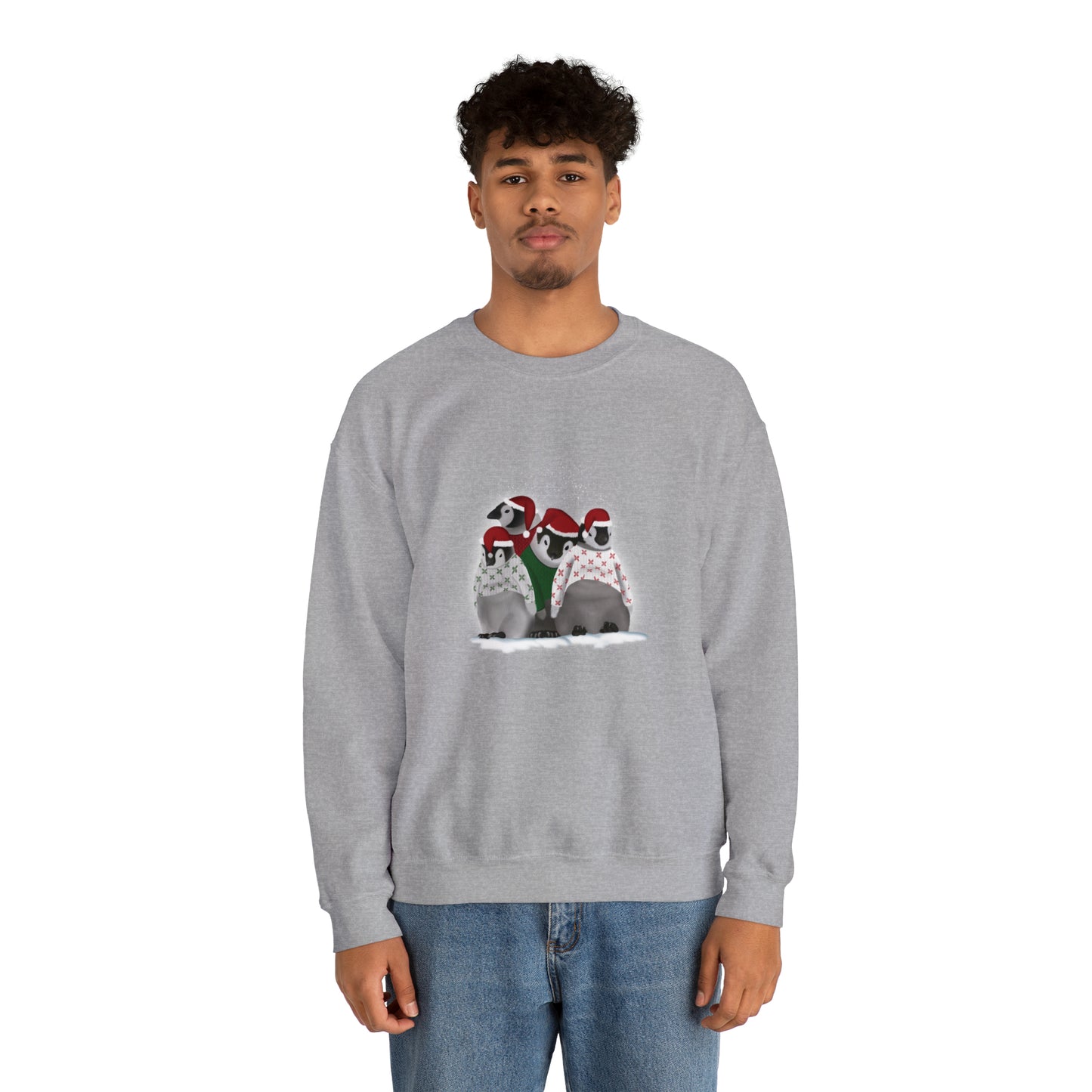 Penguins in Christmas Sweaters Unisex Heavy Blend™ Crewneck Sweatshirt