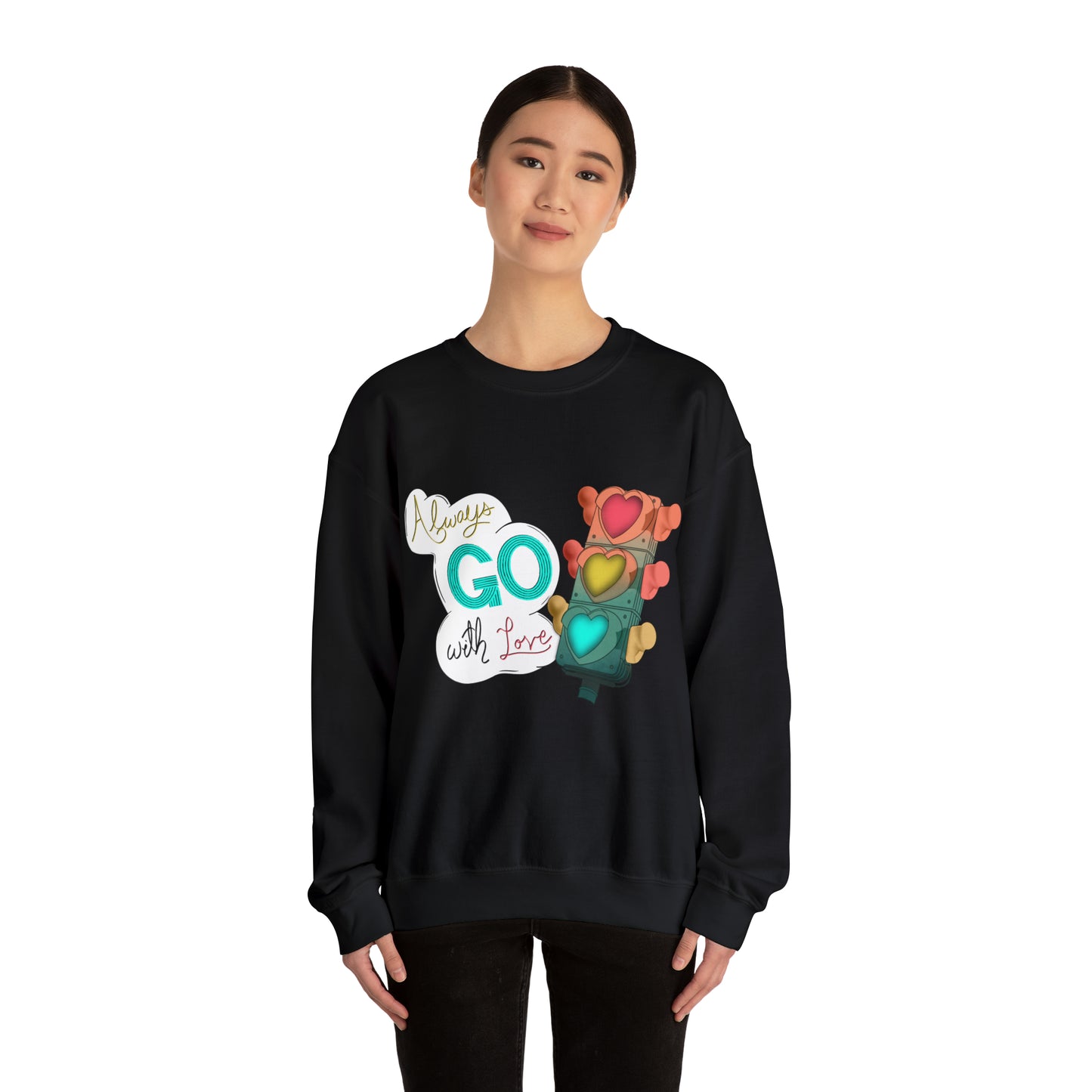 Always Go With Love Unisex Heavy Blend™ Crewneck Sweatshirt