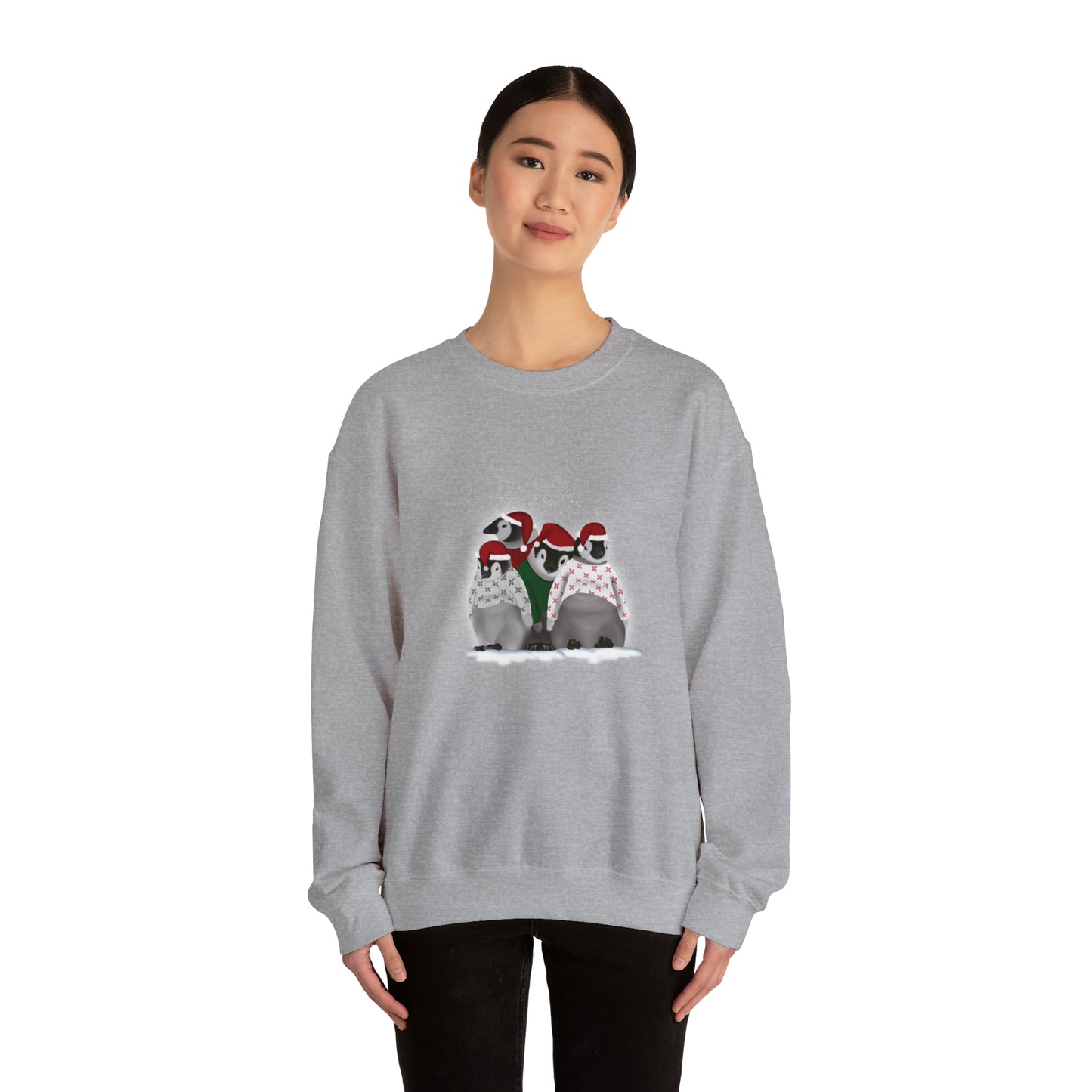 Penguins in Christmas Sweaters Unisex Heavy Blend™ Crewneck Sweatshirt