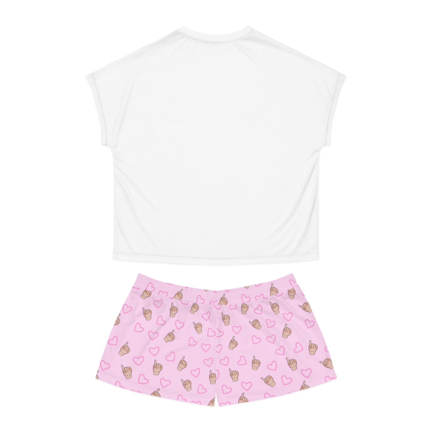 Talk to the Engaged hand Women's Short Pajama Set