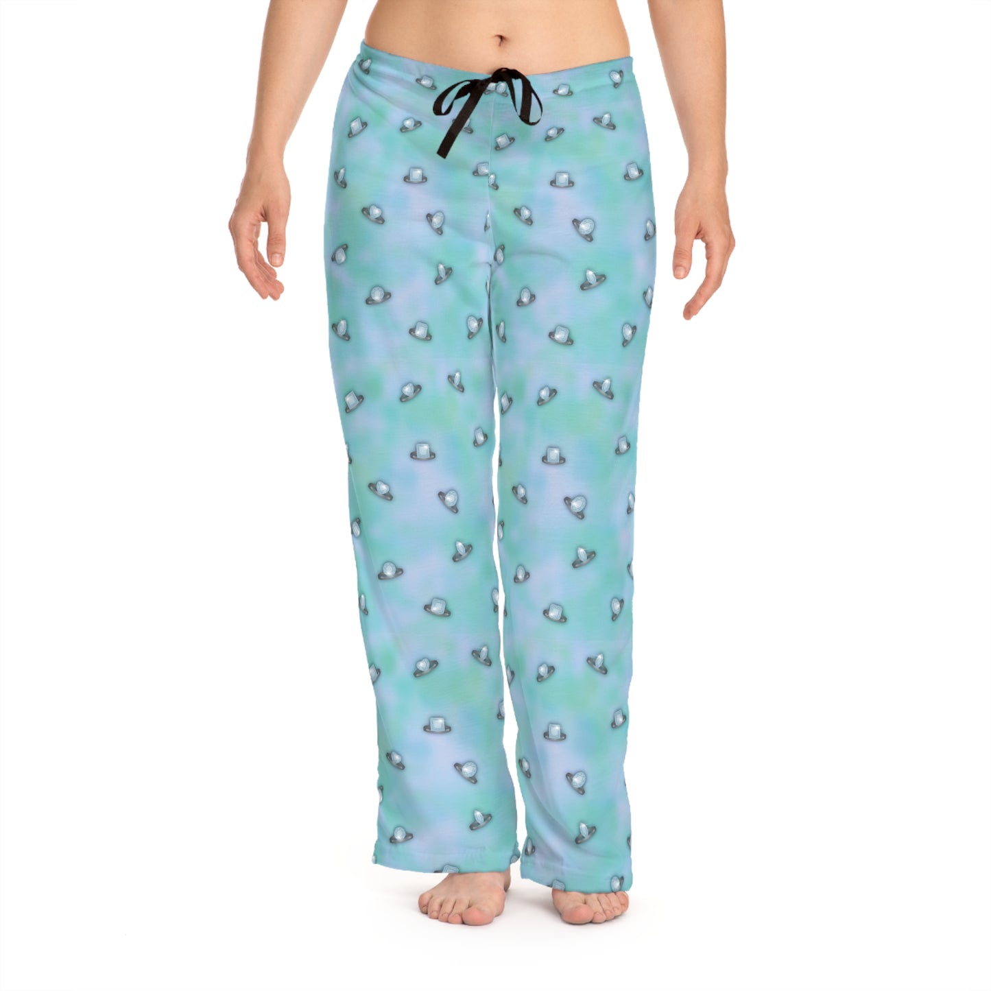 Wedding Ring Blue Women's Pajama Pants