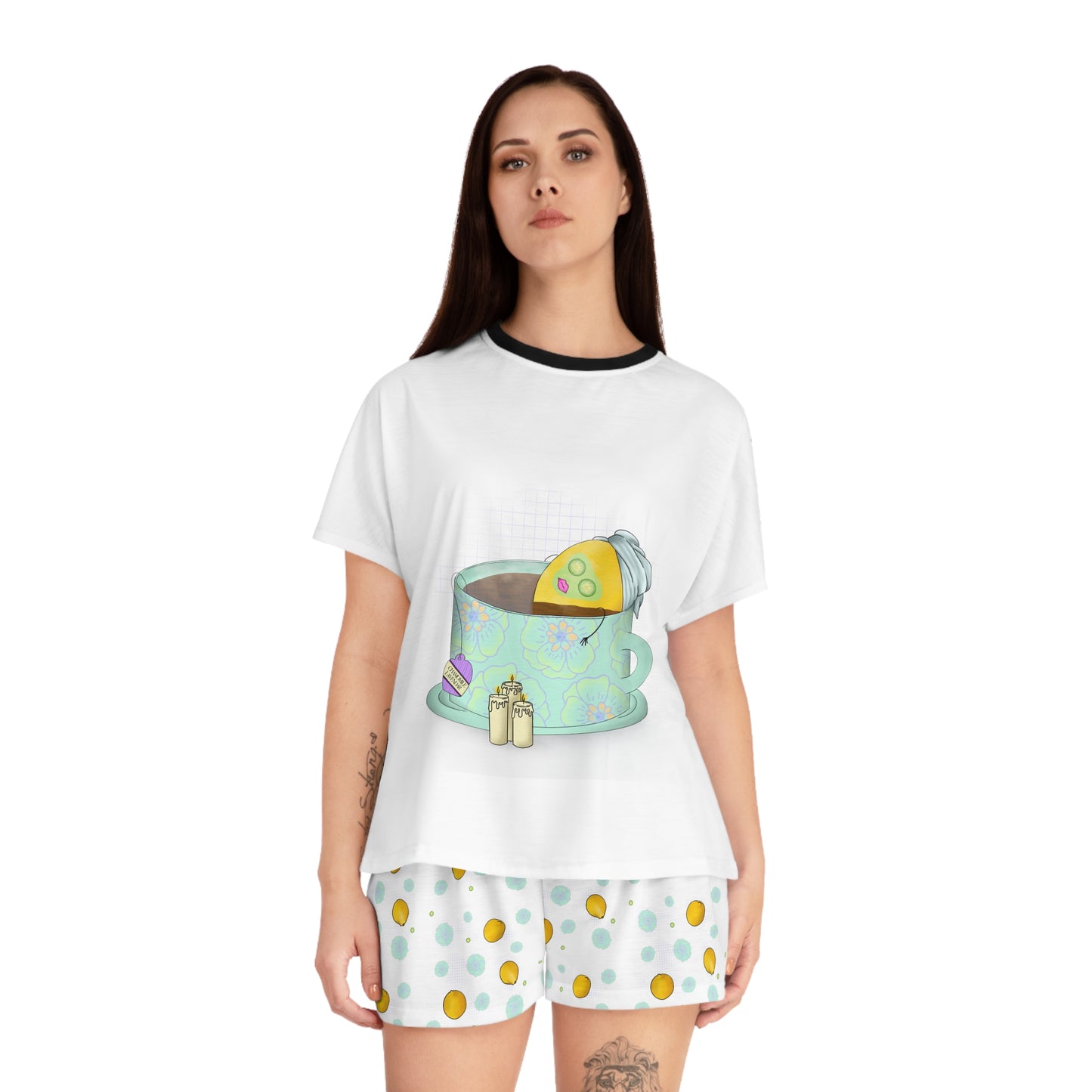 Lemon in Tea Spa Short Pajama Set