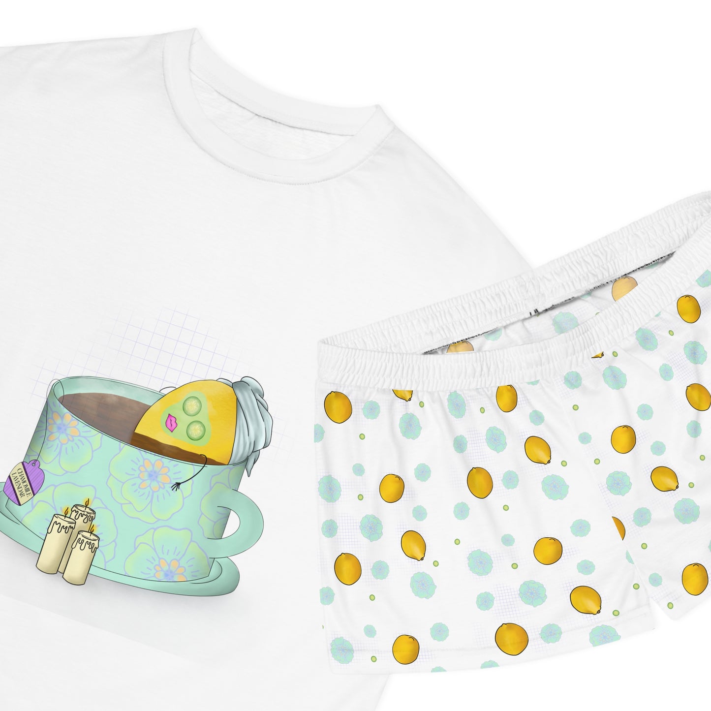 Lemon in Tea Spa Short Pajama Set