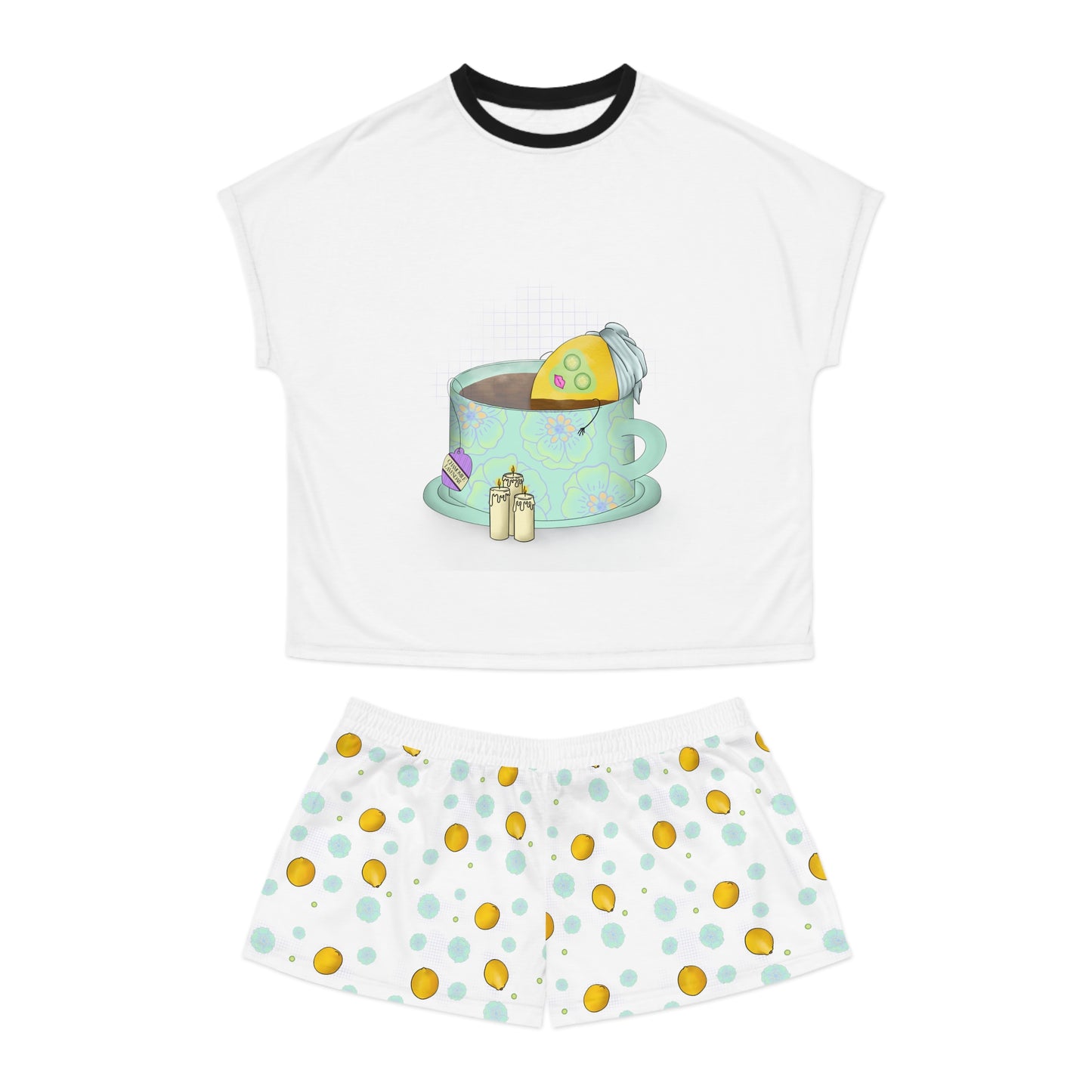 Lemon in Tea Spa Short Pajama Set