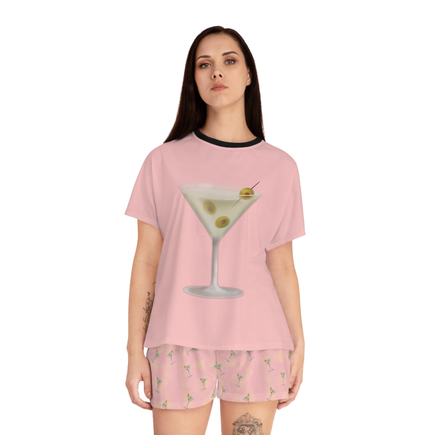 Martini Collection- Olive Martini Women's Short Pajama Set