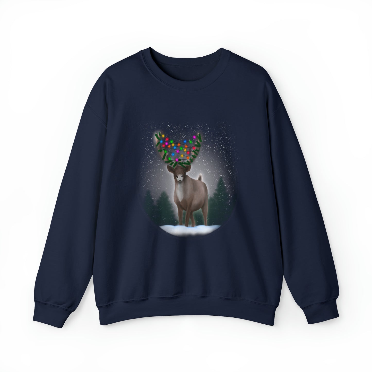 Holiday reindeer Unisex Heavy Blend™ Crewneck Sweatshirt