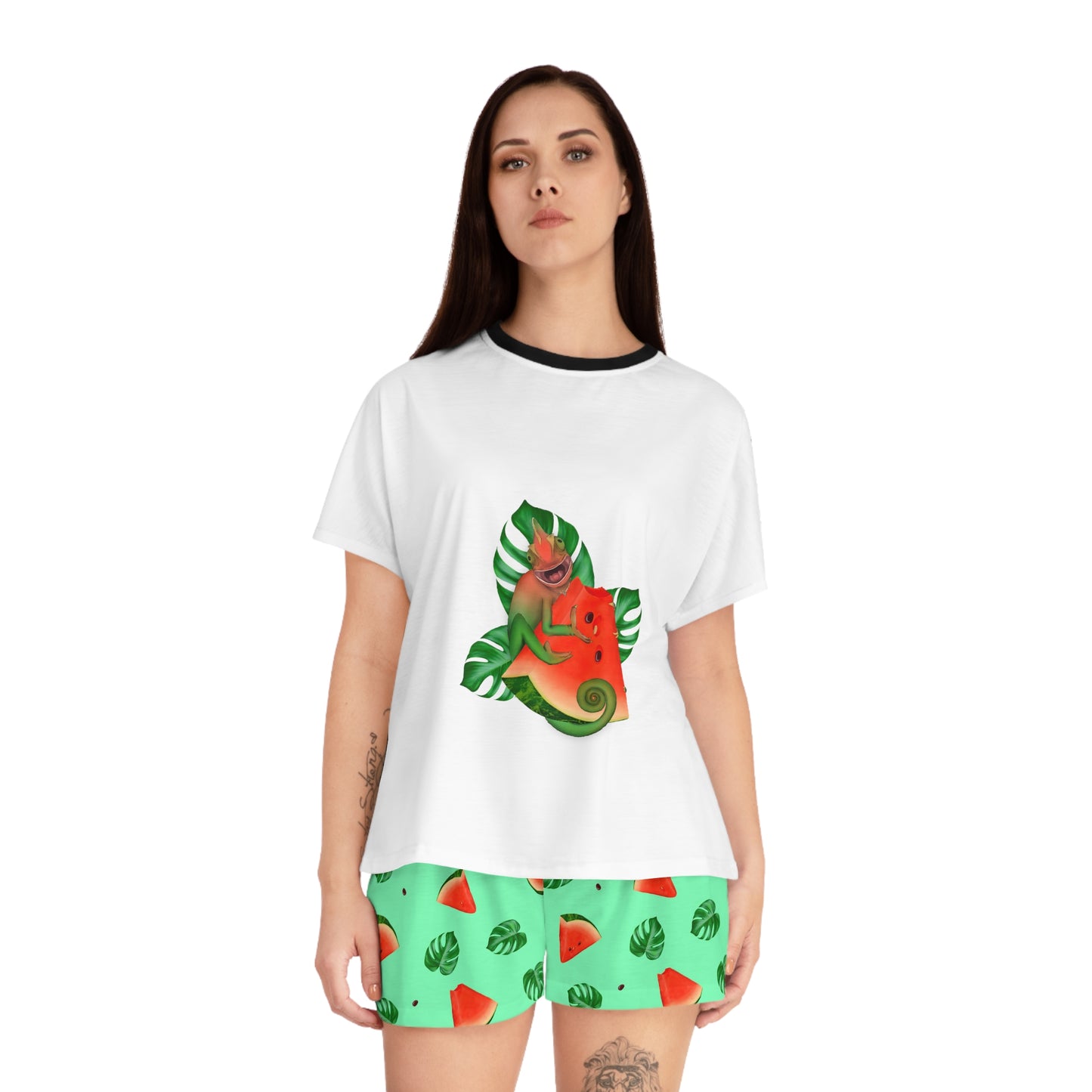 Chameleon Melon Women's Short Pajama Set