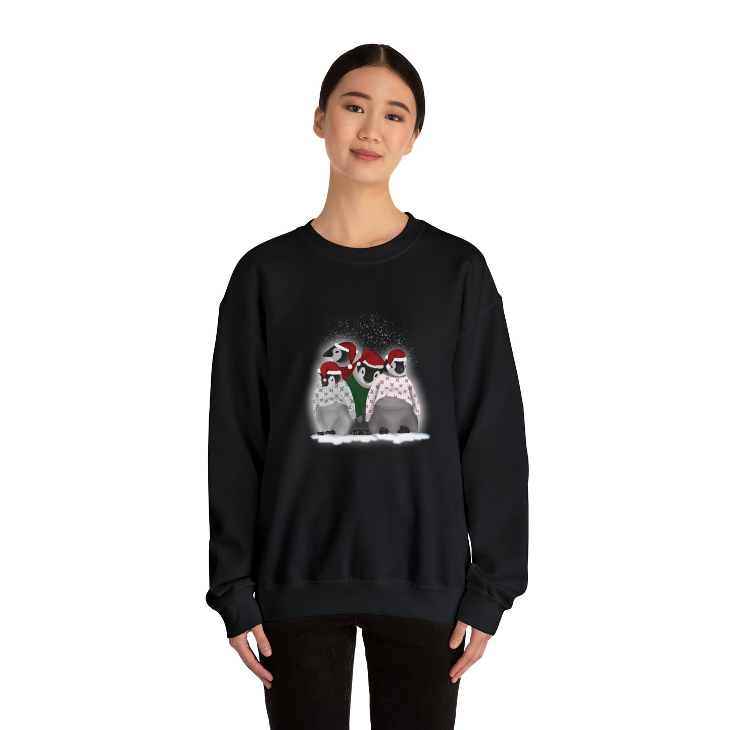 Penguins in Christmas Sweaters Unisex Heavy Blend™ Crewneck Sweatshirt