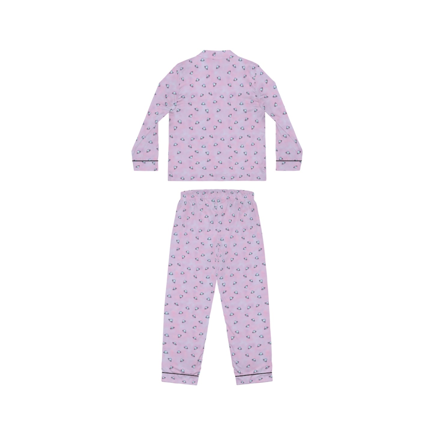 Wedding Rings Purple Women's Satin Pajamas