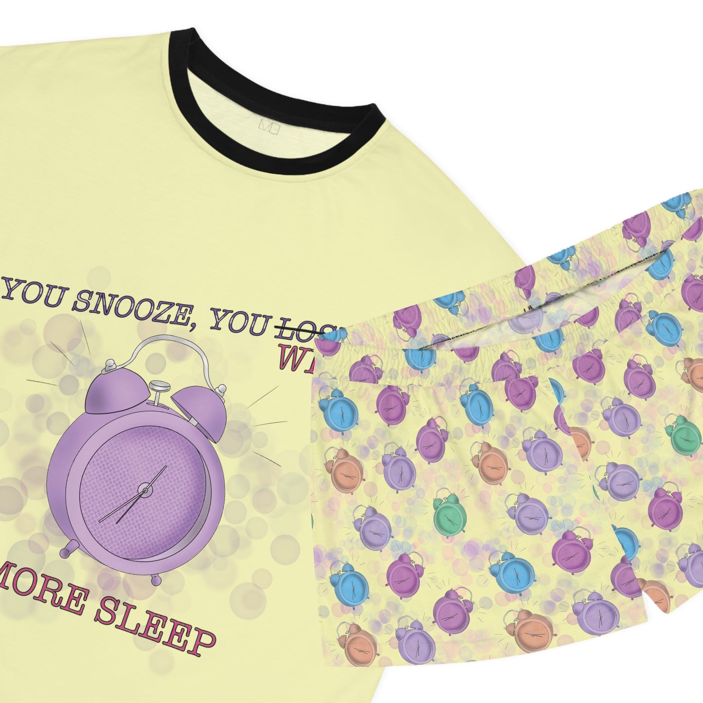 Alarm Clocks Women's Short Pajama Set