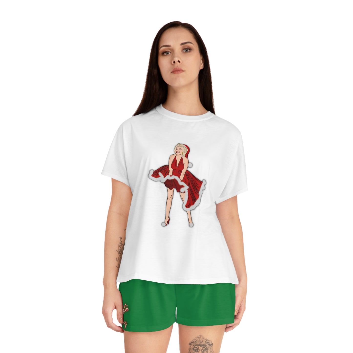 Monroe Christmas Women's Short Pajama Set (AOP)