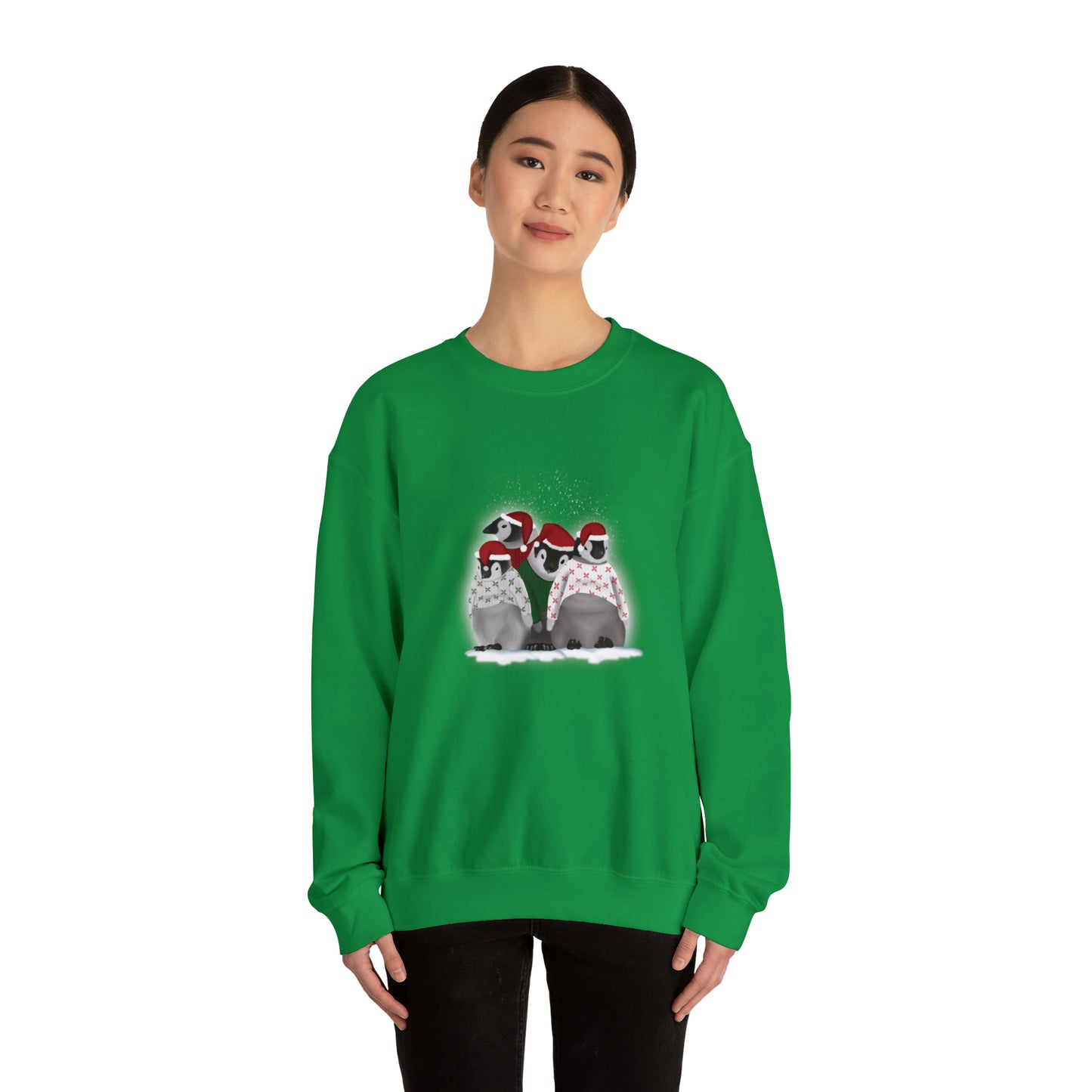 Penguins in Christmas Sweaters Unisex Heavy Blend™ Crewneck Sweatshirt