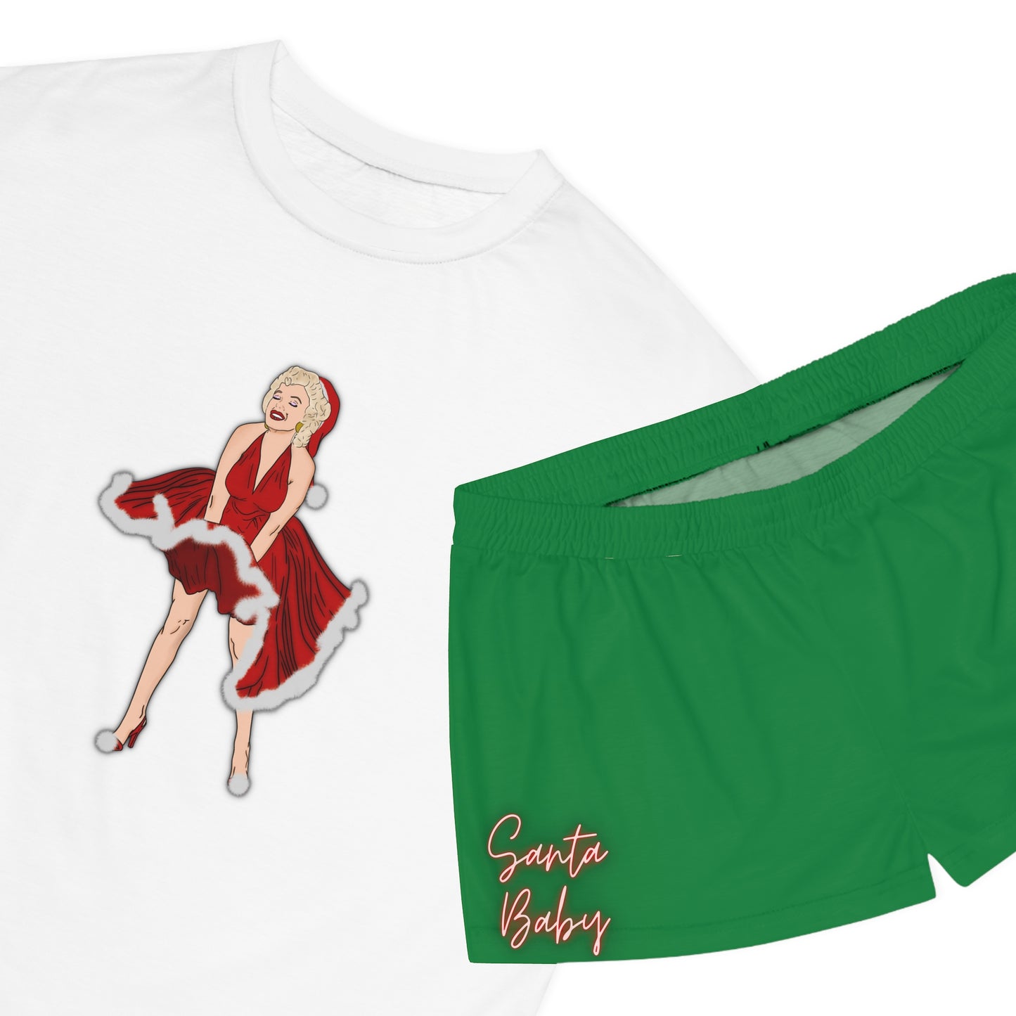 Monroe Christmas Women's Short Pajama Set (AOP)