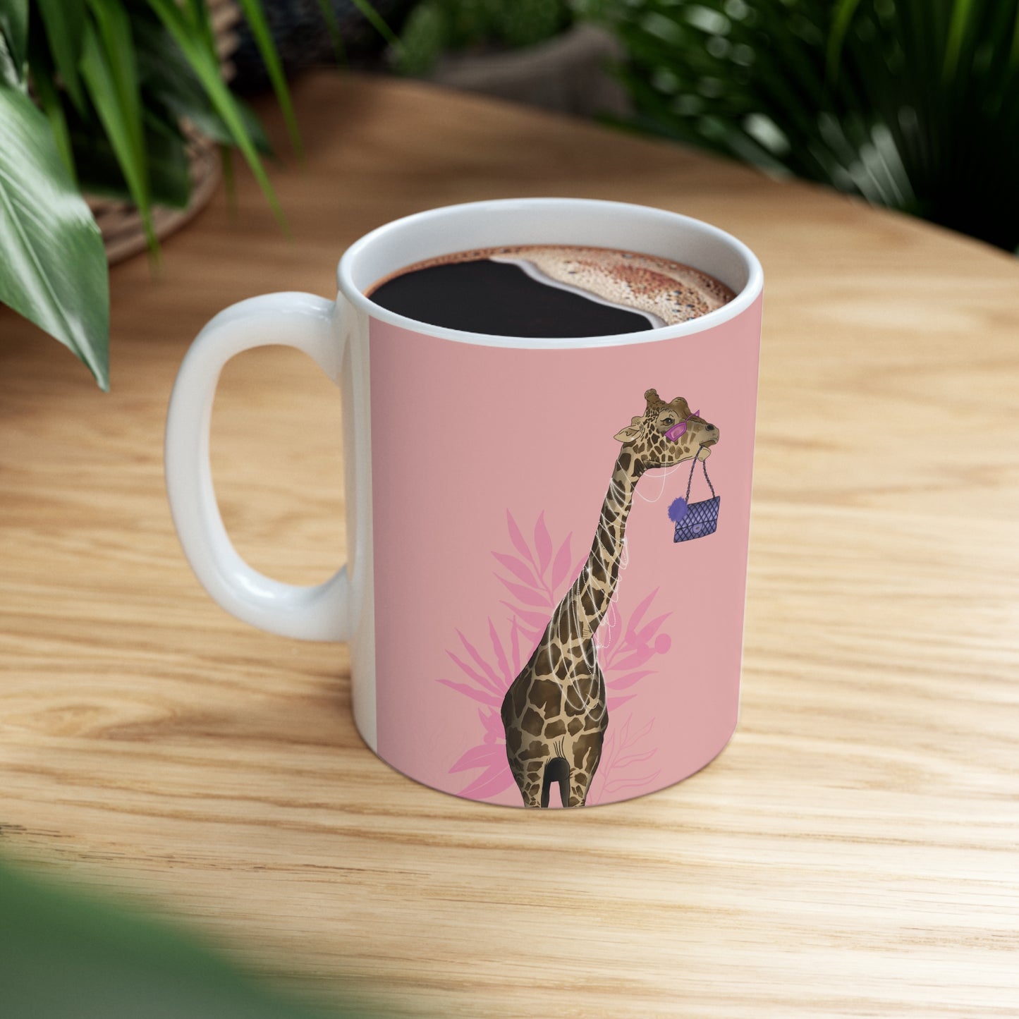 Fancy Giraffe Ceramic Mug 11oz