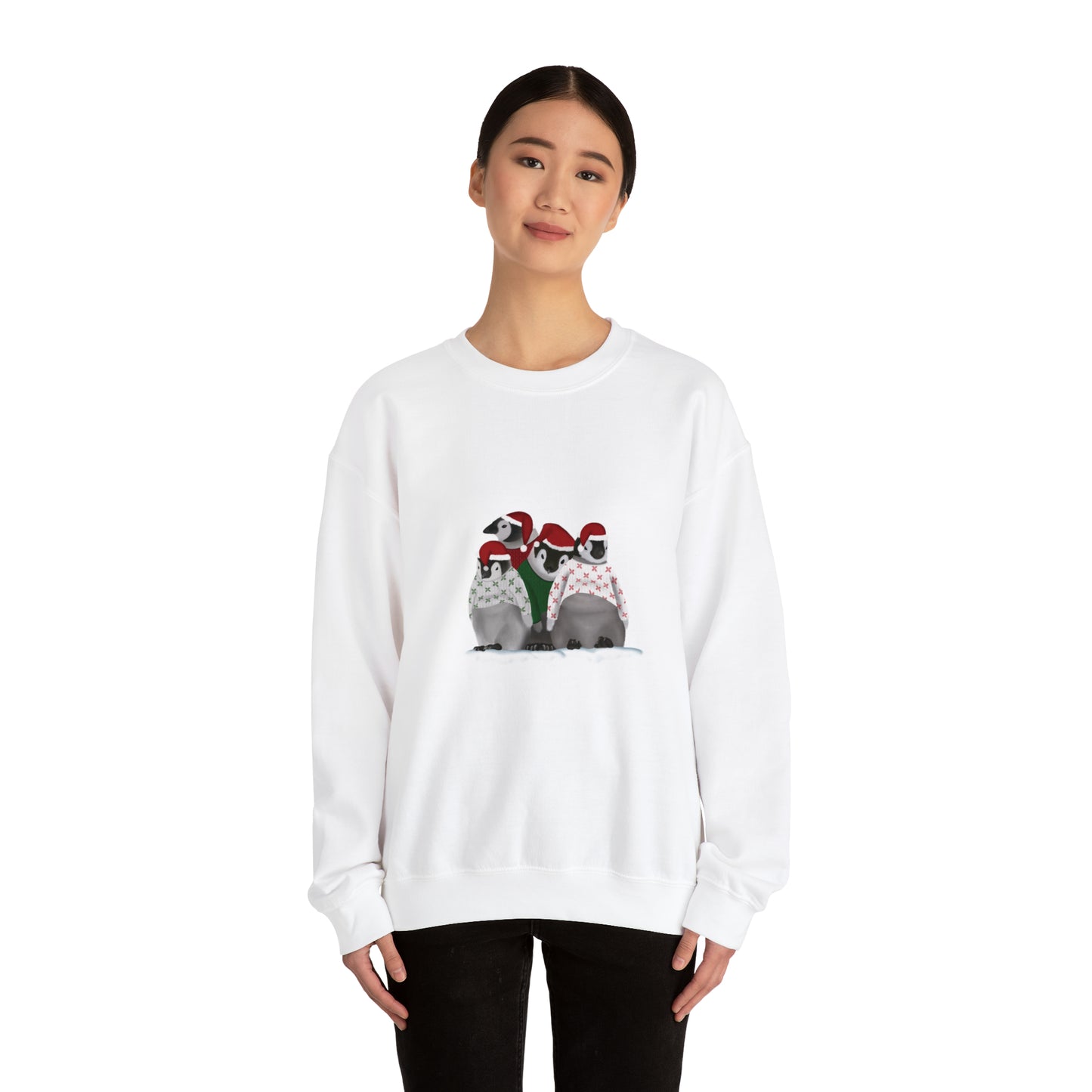Penguins in Christmas Sweaters Unisex Heavy Blend™ Crewneck Sweatshirt