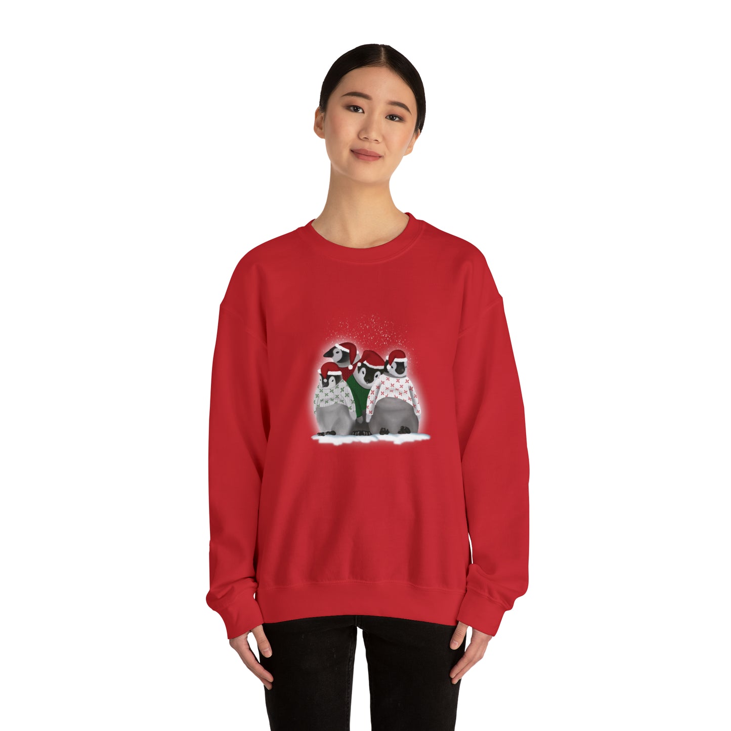 Penguins in Christmas Sweaters Unisex Heavy Blend™ Crewneck Sweatshirt