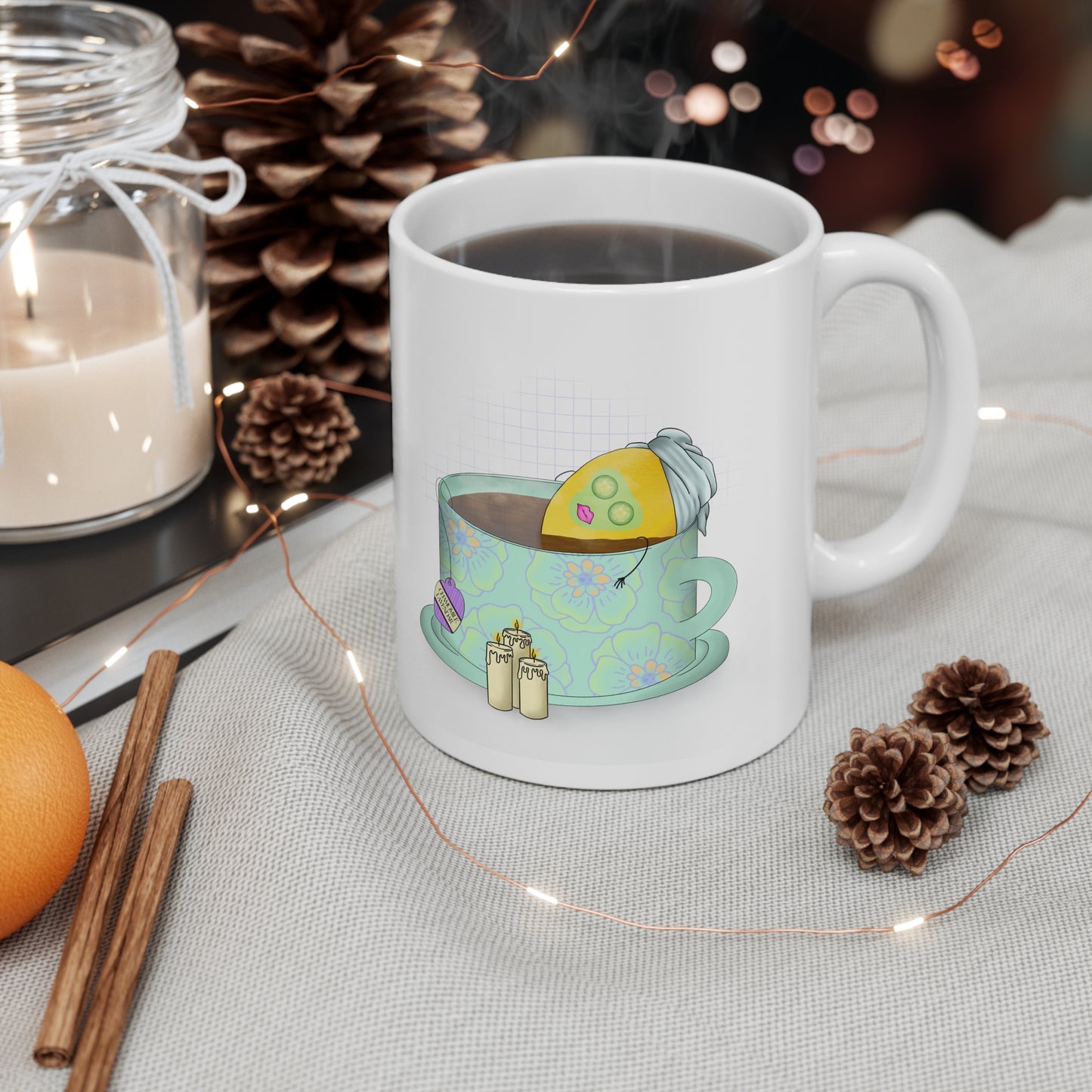 Lemon in Tea Spa Ceramic Mug 11oz