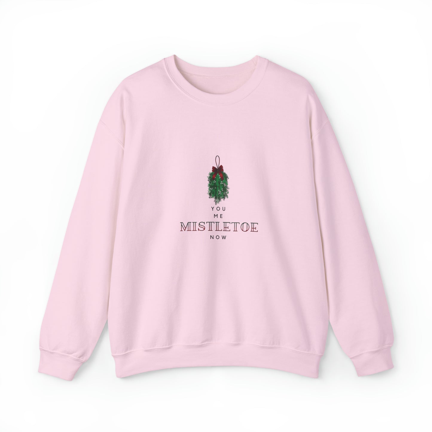 You. Me. Mistletoe. Now Unisex Heavy Blend™ Crewneck Christmas Sweatshirt