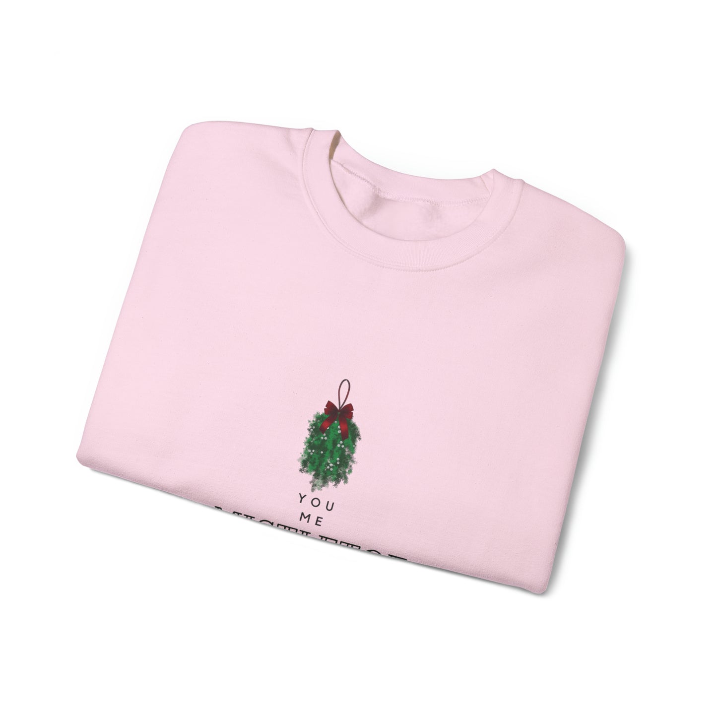 You. Me. Mistletoe. Now Unisex Heavy Blend™ Crewneck Christmas Sweatshirt