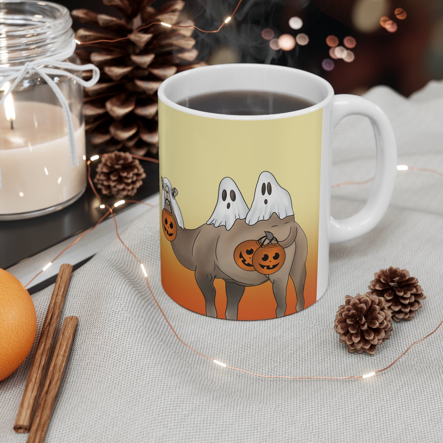 Camel Trick or Treat Ceramic Mug 11oz