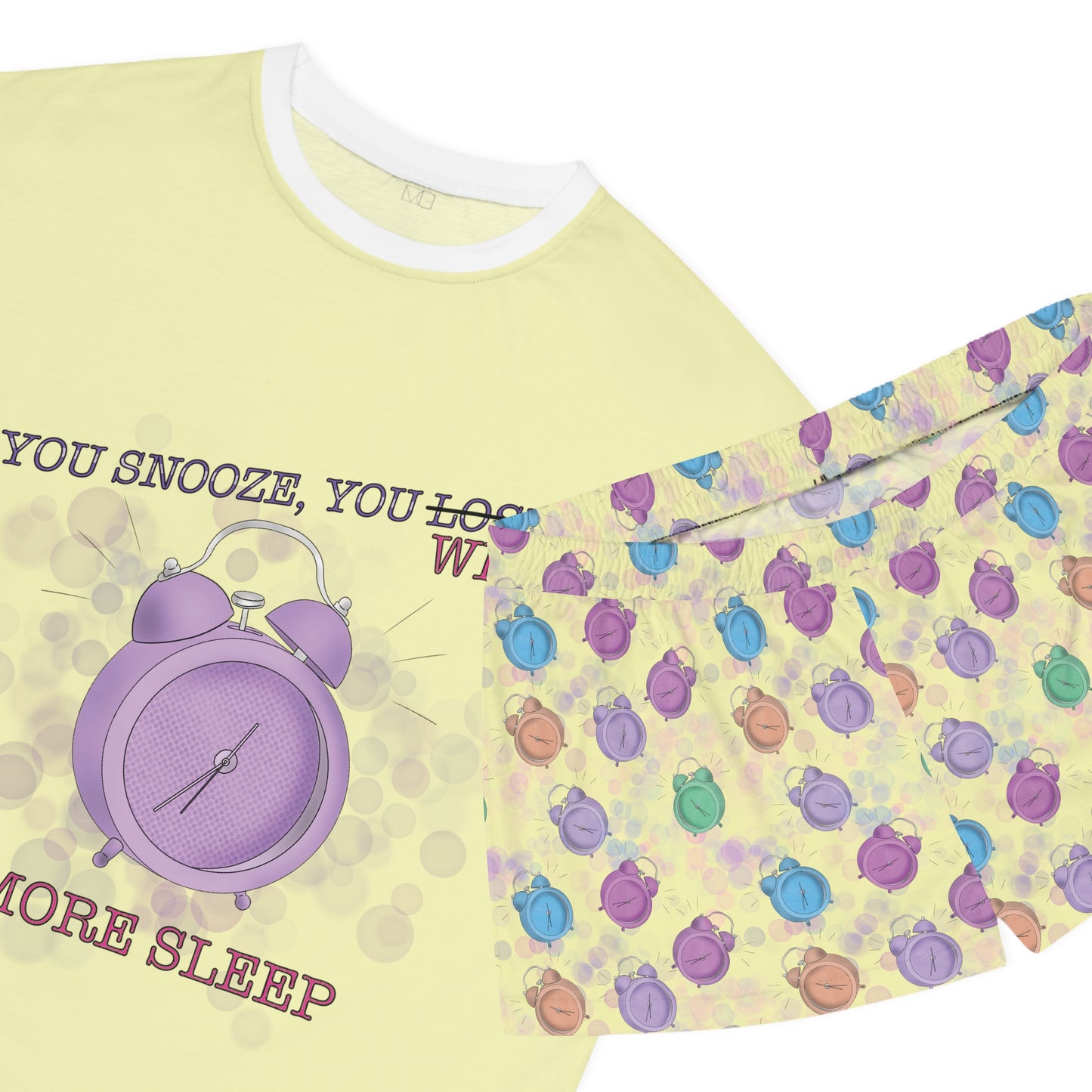 Alarm Clocks Women's Short Pajama Set