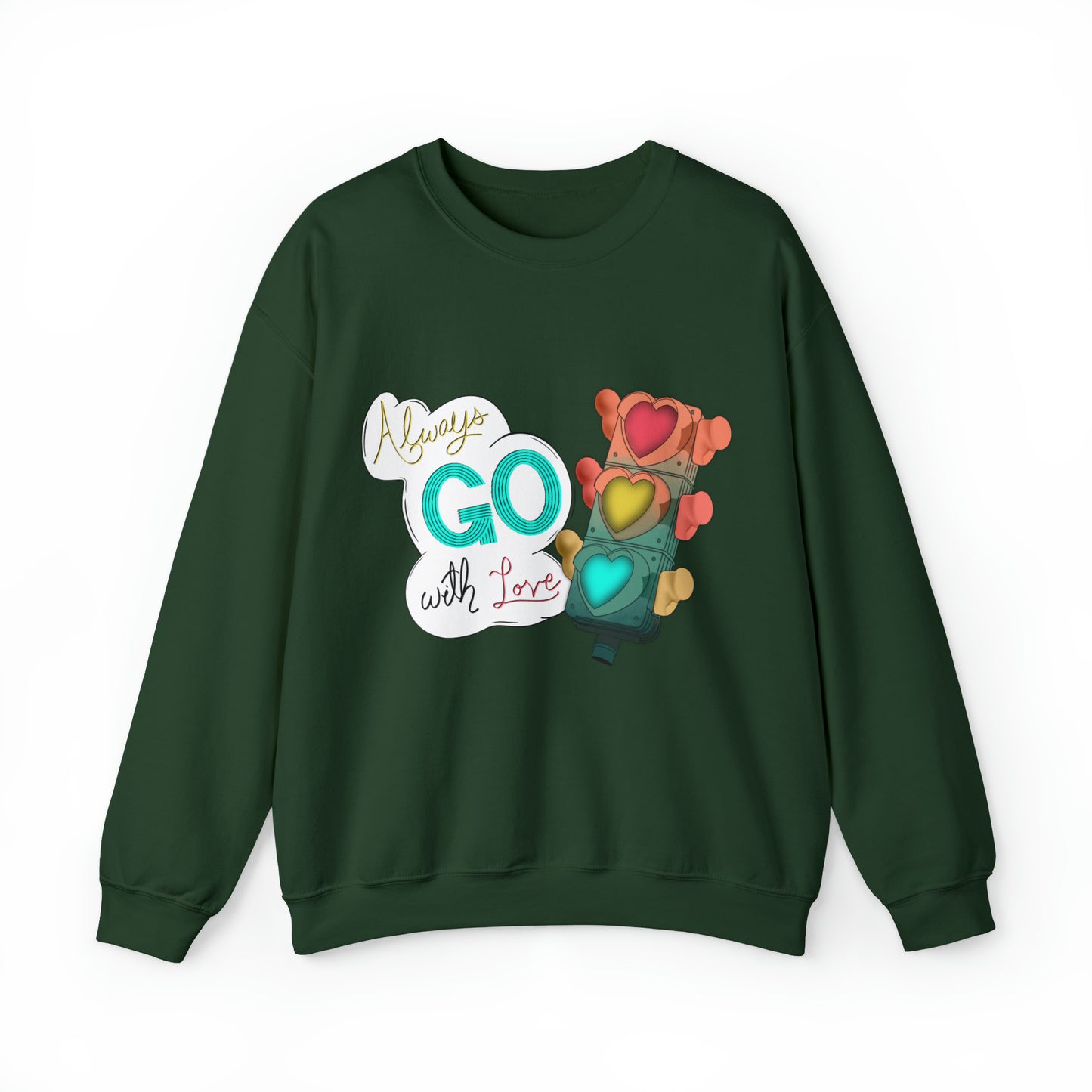Always Go With Love Unisex Heavy Blend™ Crewneck Sweatshirt