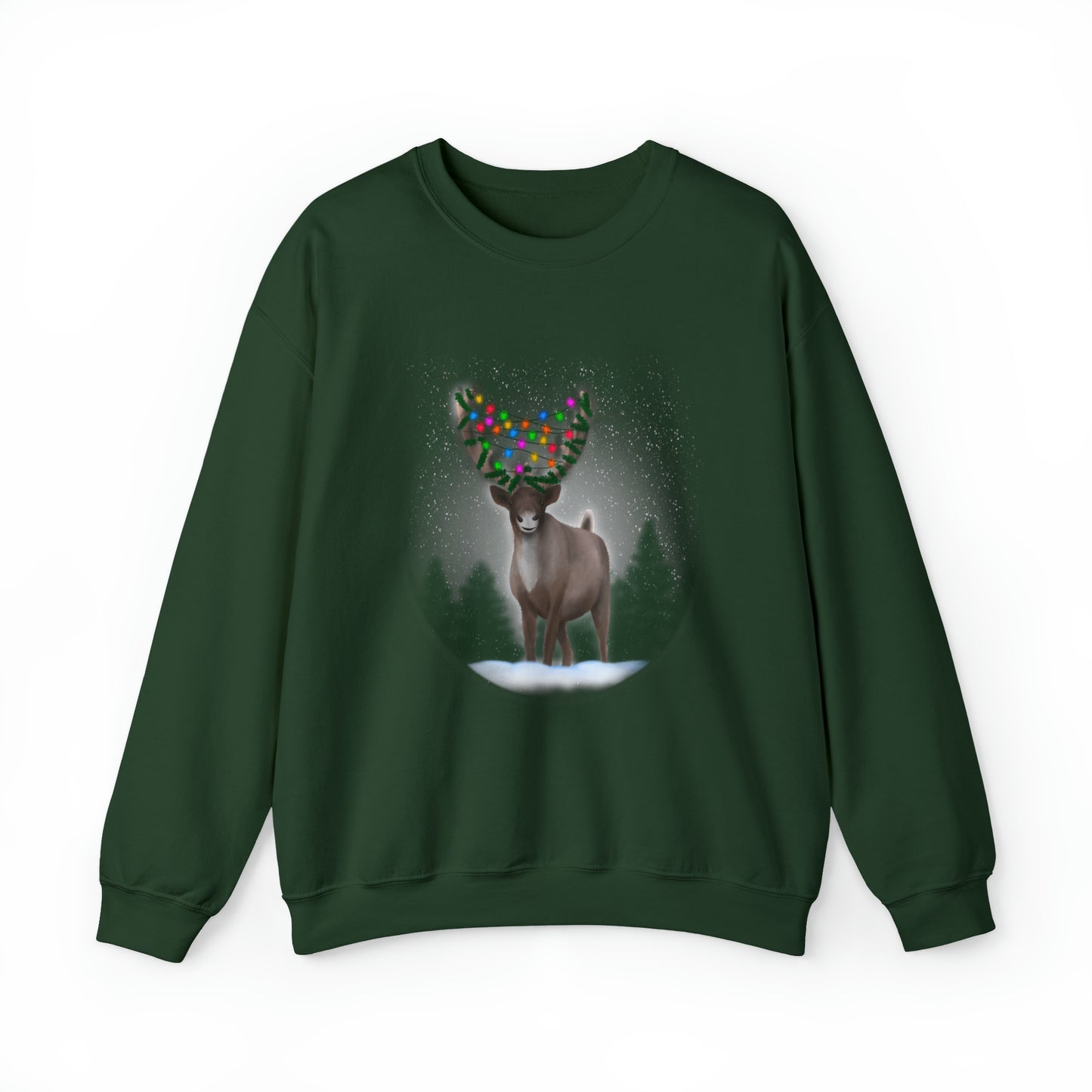 Holiday reindeer Unisex Heavy Blend™ Crewneck Sweatshirt