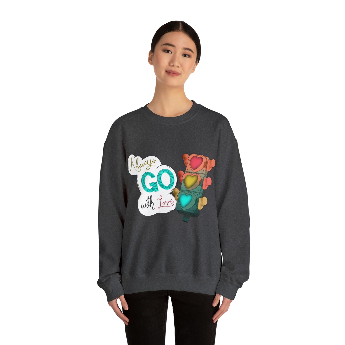Always Go With Love Unisex Heavy Blend™ Crewneck Sweatshirt
