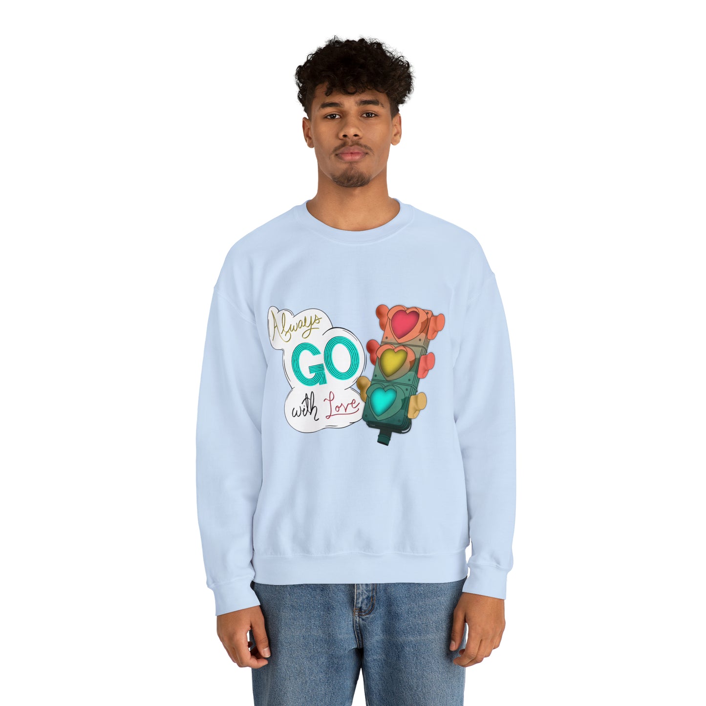 Always Go With Love Unisex Heavy Blend™ Crewneck Sweatshirt