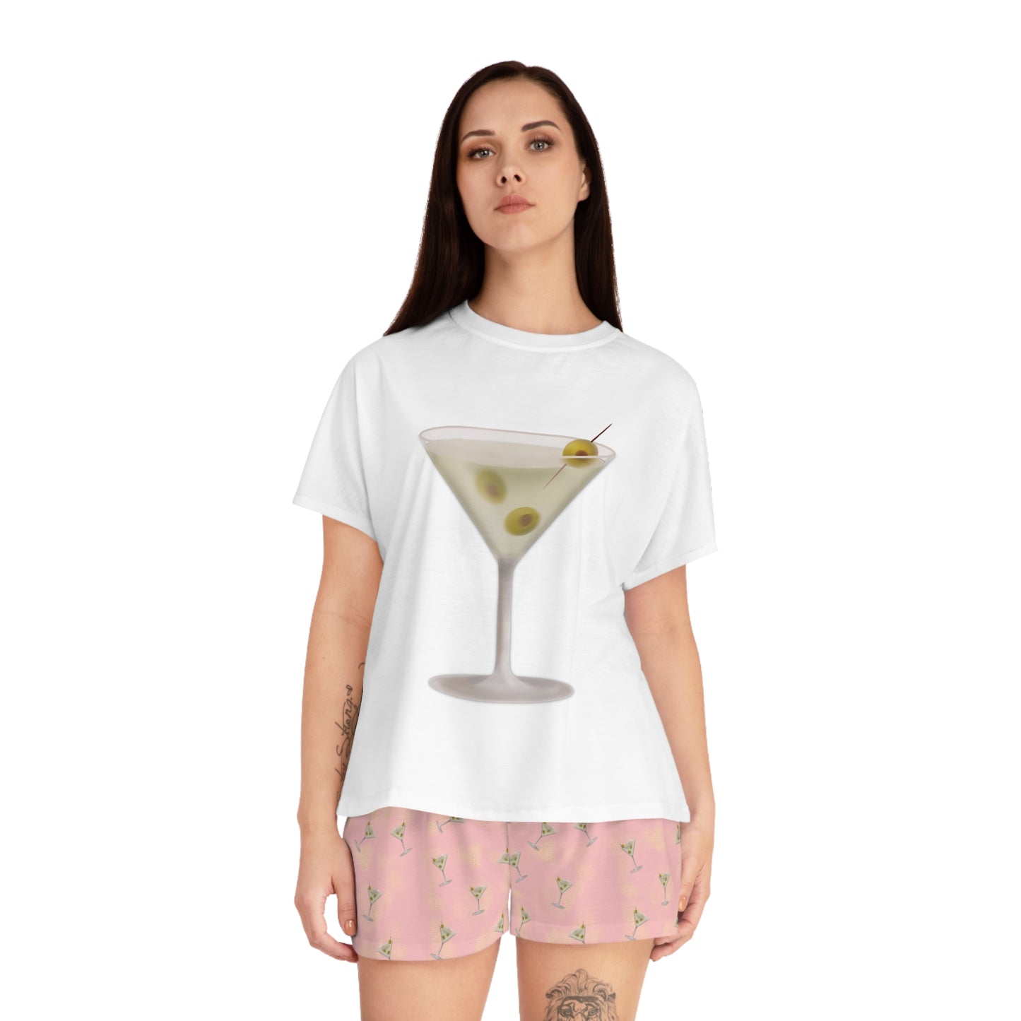 Martini Collection- Olive Martini Women's Short Pajama Set