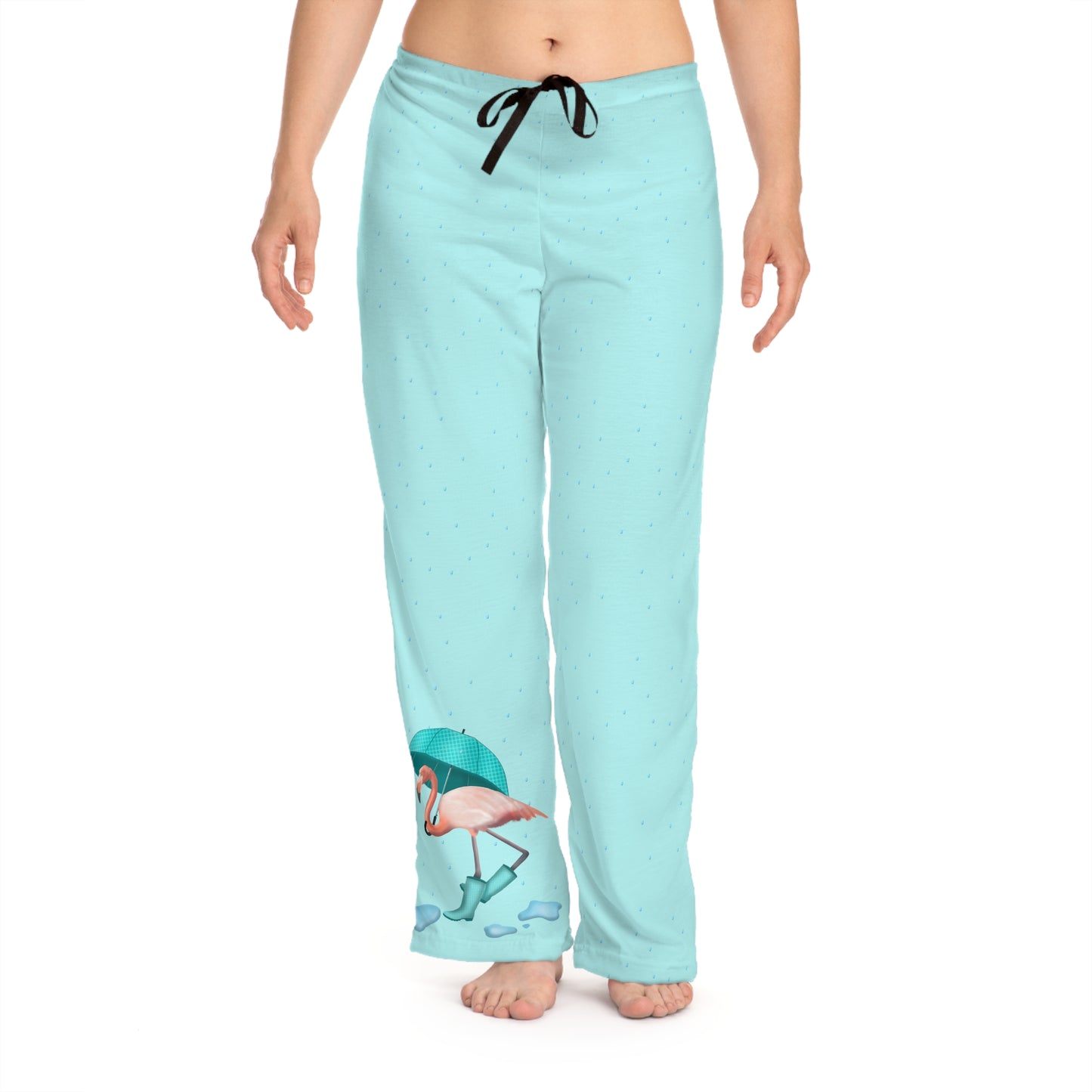 Flamingo in Rain Boots Women's Pajama Pants