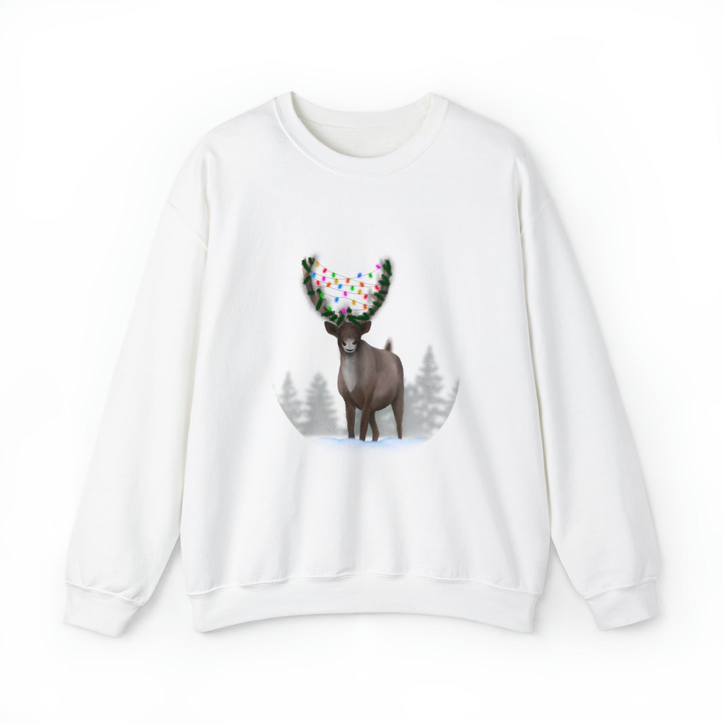 Holiday reindeer Unisex Heavy Blend™ Crewneck Sweatshirt