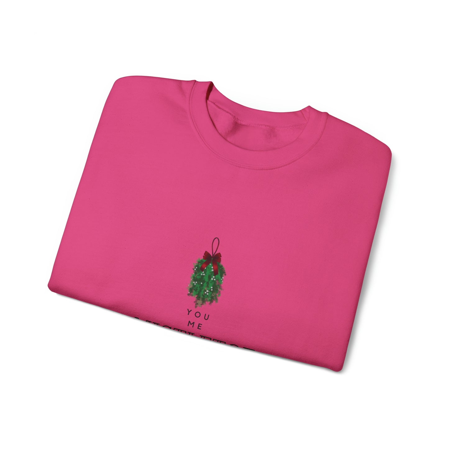 You. Me. Mistletoe. Now Unisex Heavy Blend™ Crewneck Christmas Sweatshirt