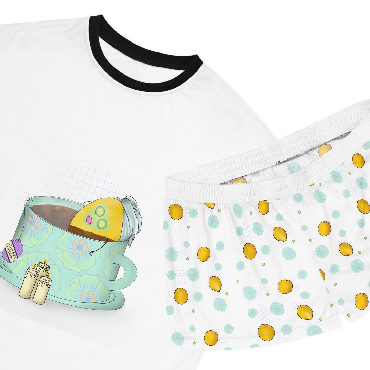 Lemon in Tea Spa Short Pajama Set