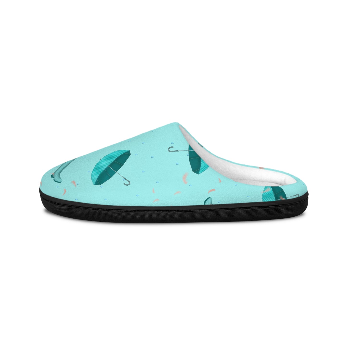 Flamingo in Rain Boots Women's Indoor Slippers