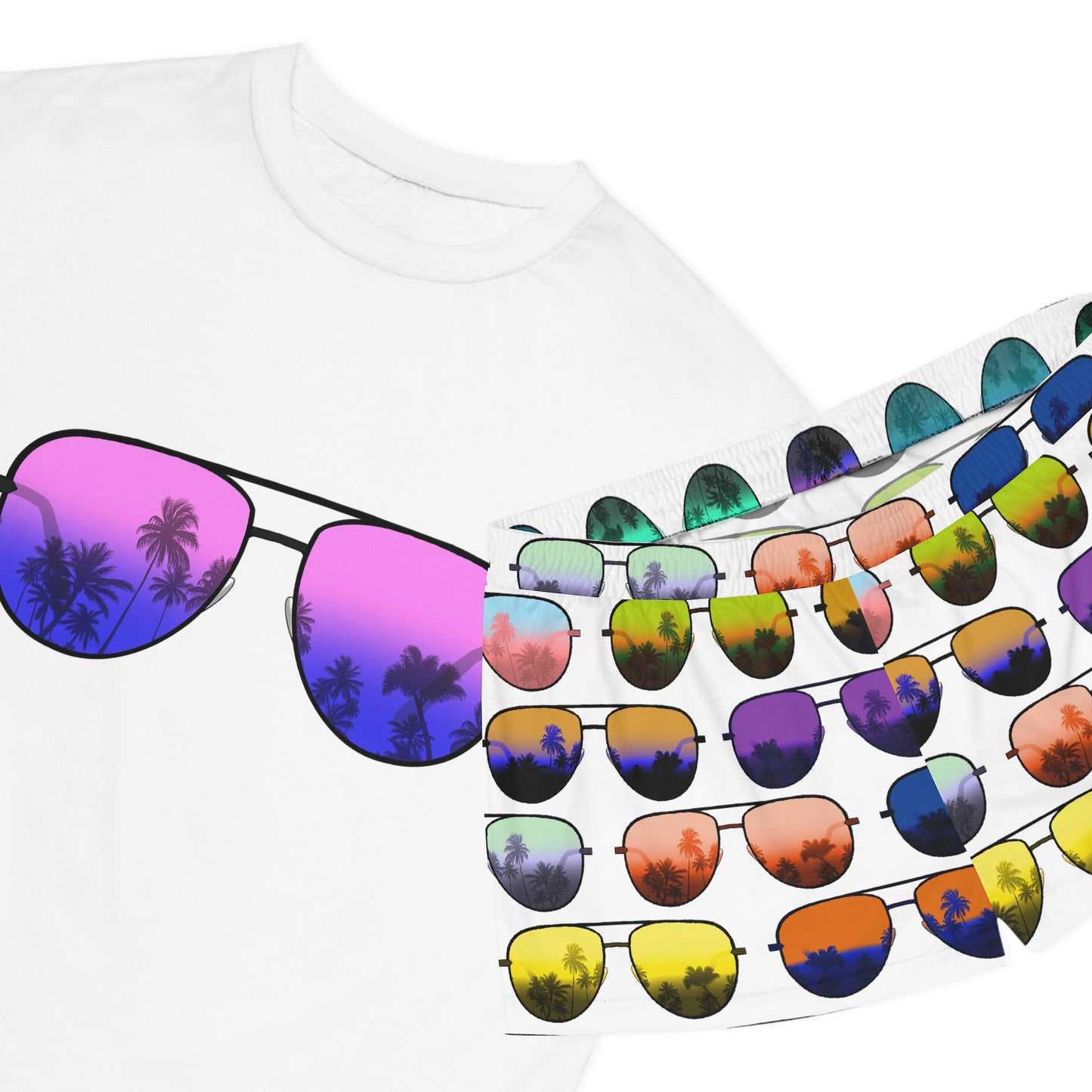 Tropical Sunglasses Women's Short Pajama Set