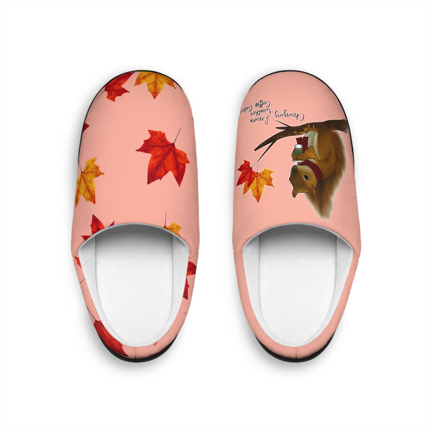Squirrel in Fall Women's Indoor Slippers