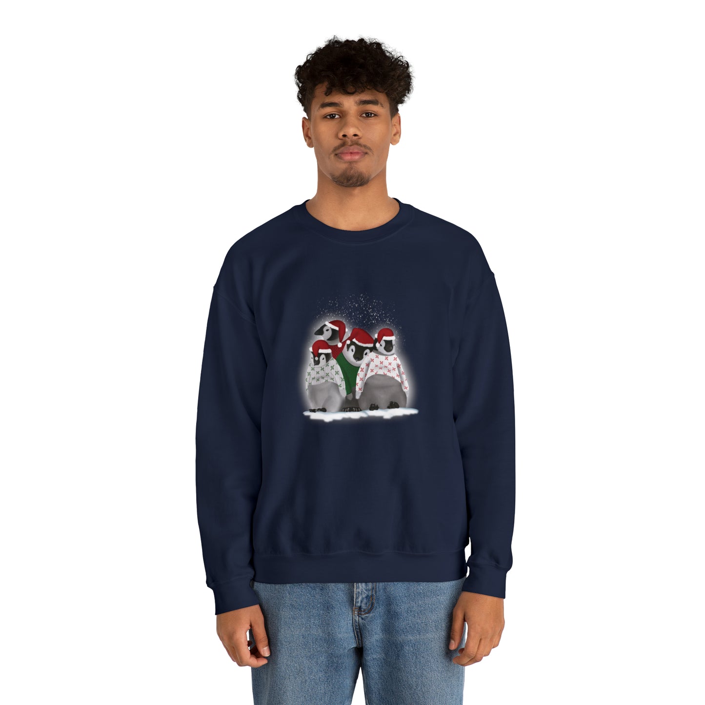 Penguins in Christmas Sweaters Unisex Heavy Blend™ Crewneck Sweatshirt