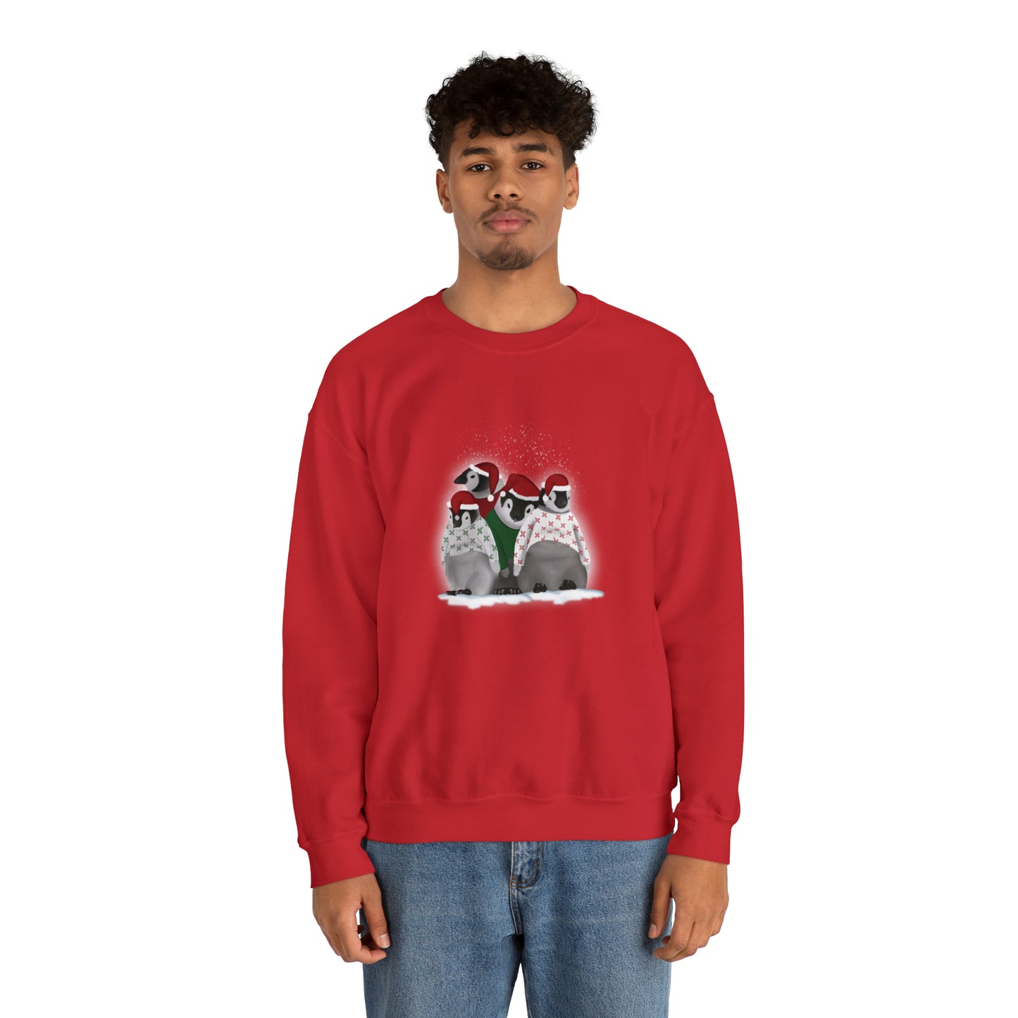 Penguins in Christmas Sweaters Unisex Heavy Blend™ Crewneck Sweatshirt