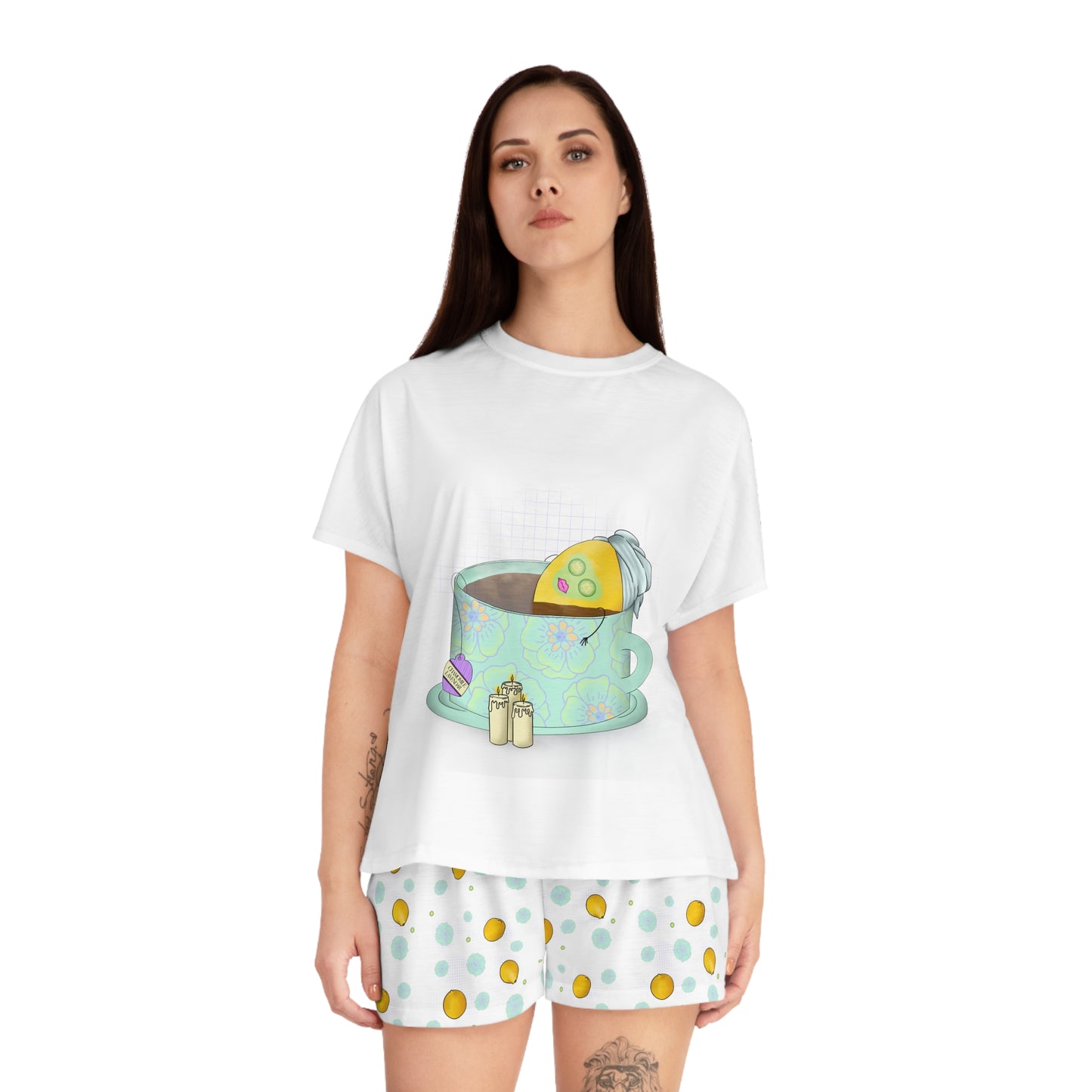 Lemon in Tea Spa Short Pajama Set