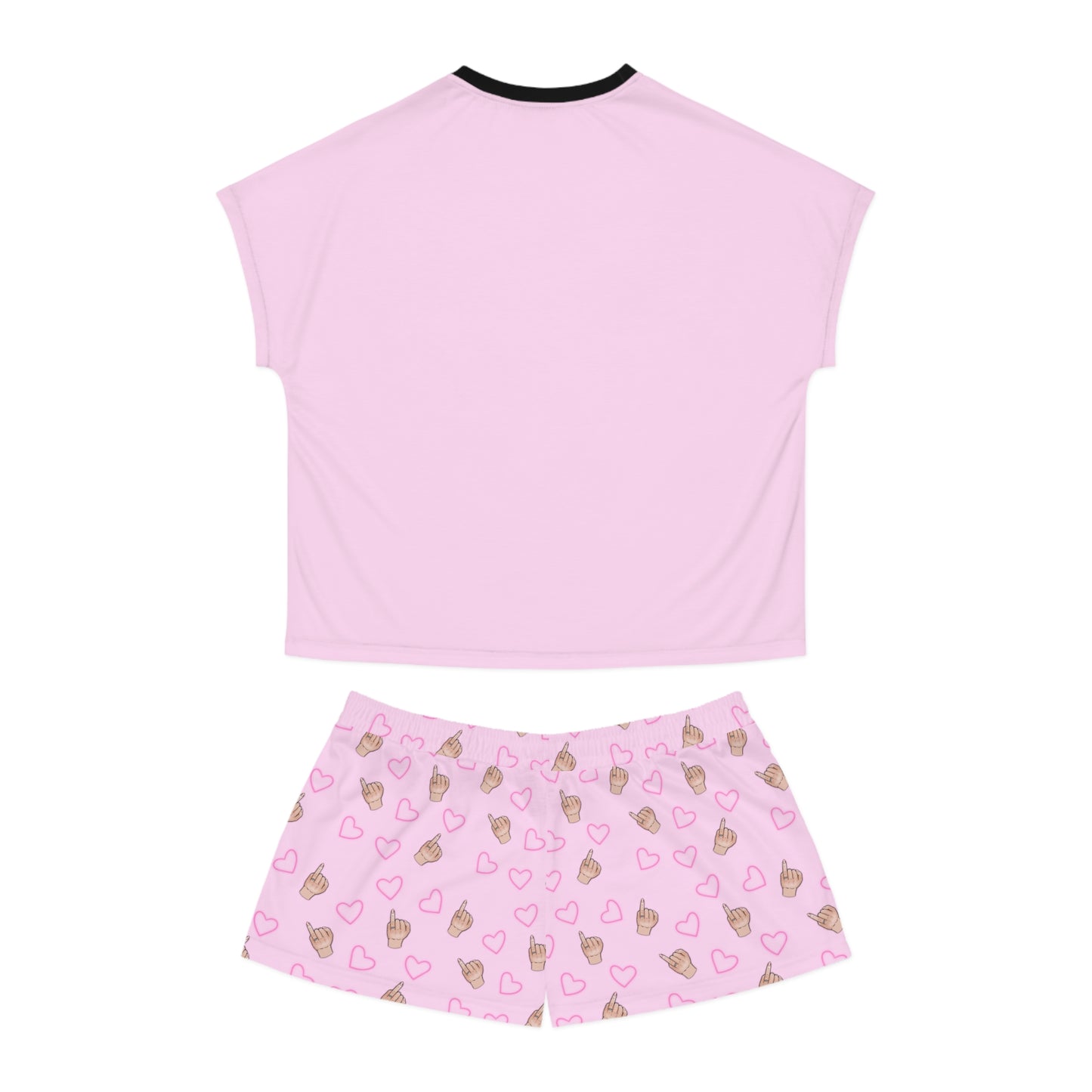 Talk to the Engaged hand Women's Short Pajama Set