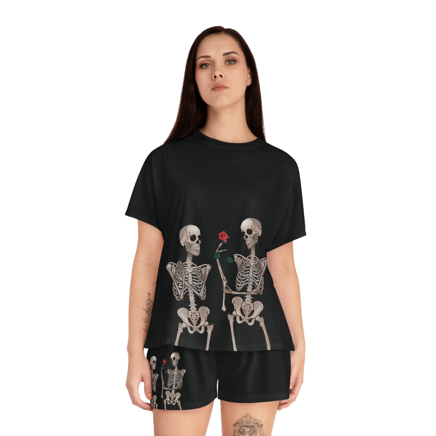 Skeleton Lovers Women's Short Pajama Set