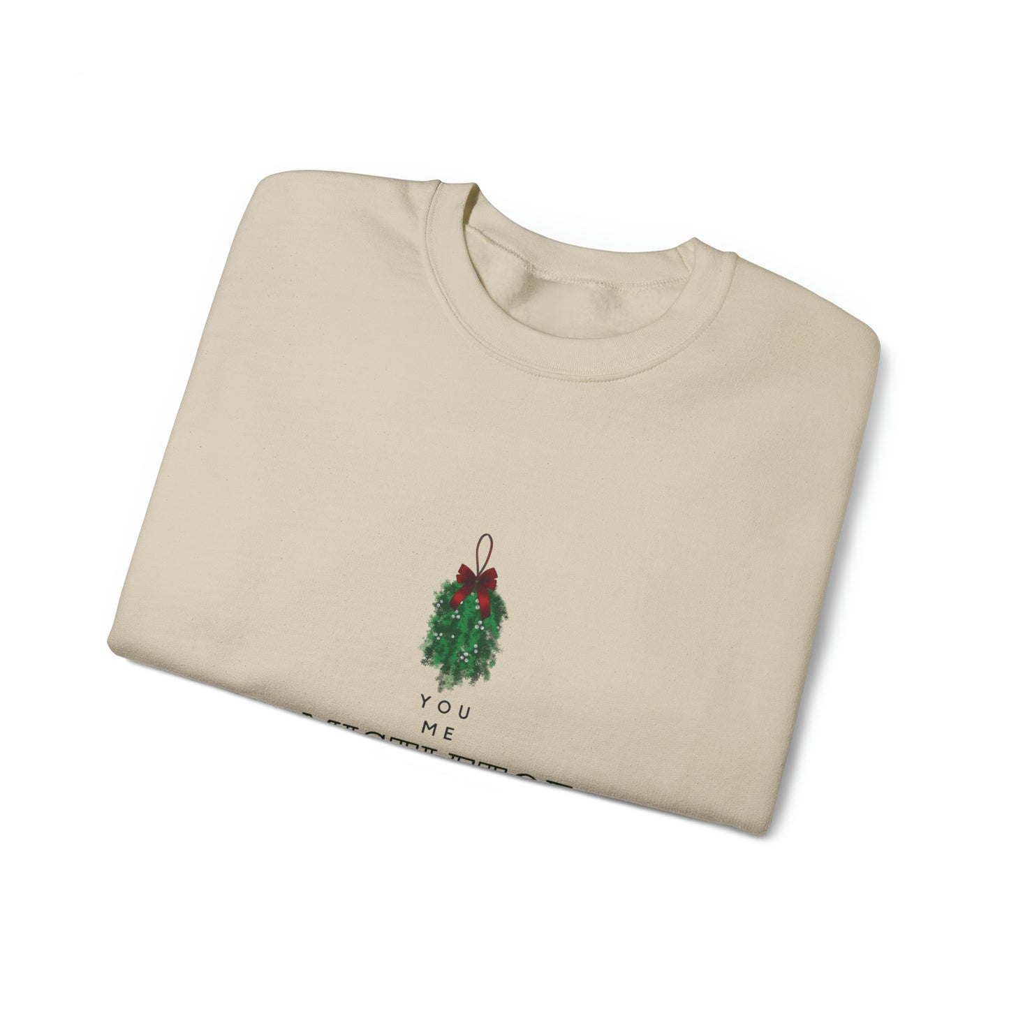You. Me. Mistletoe. Now Unisex Heavy Blend™ Crewneck Christmas Sweatshirt