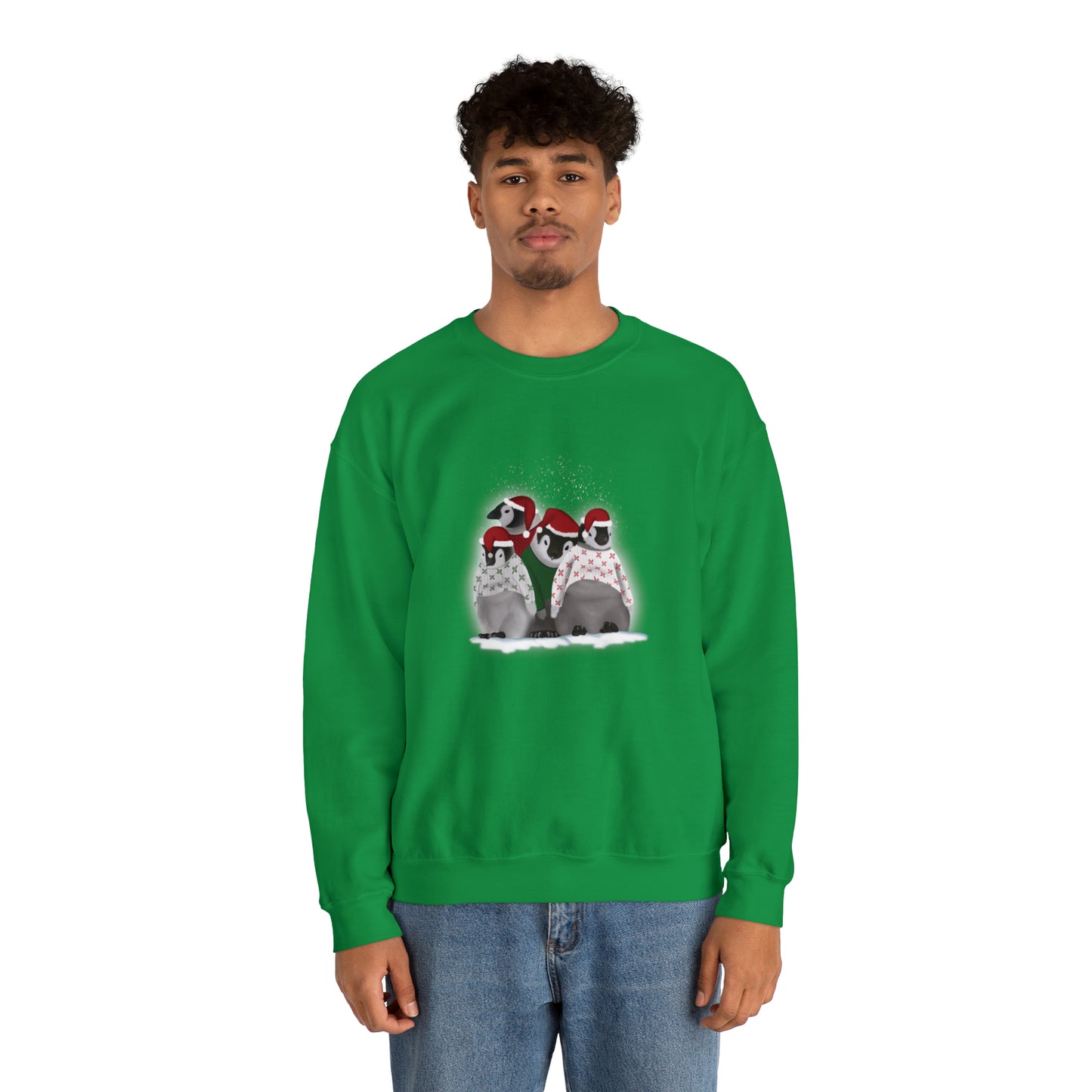 Penguins in Christmas Sweaters Unisex Heavy Blend™ Crewneck Sweatshirt