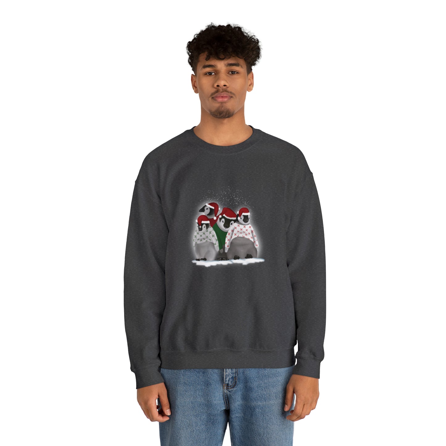 Penguins in Christmas Sweaters Unisex Heavy Blend™ Crewneck Sweatshirt